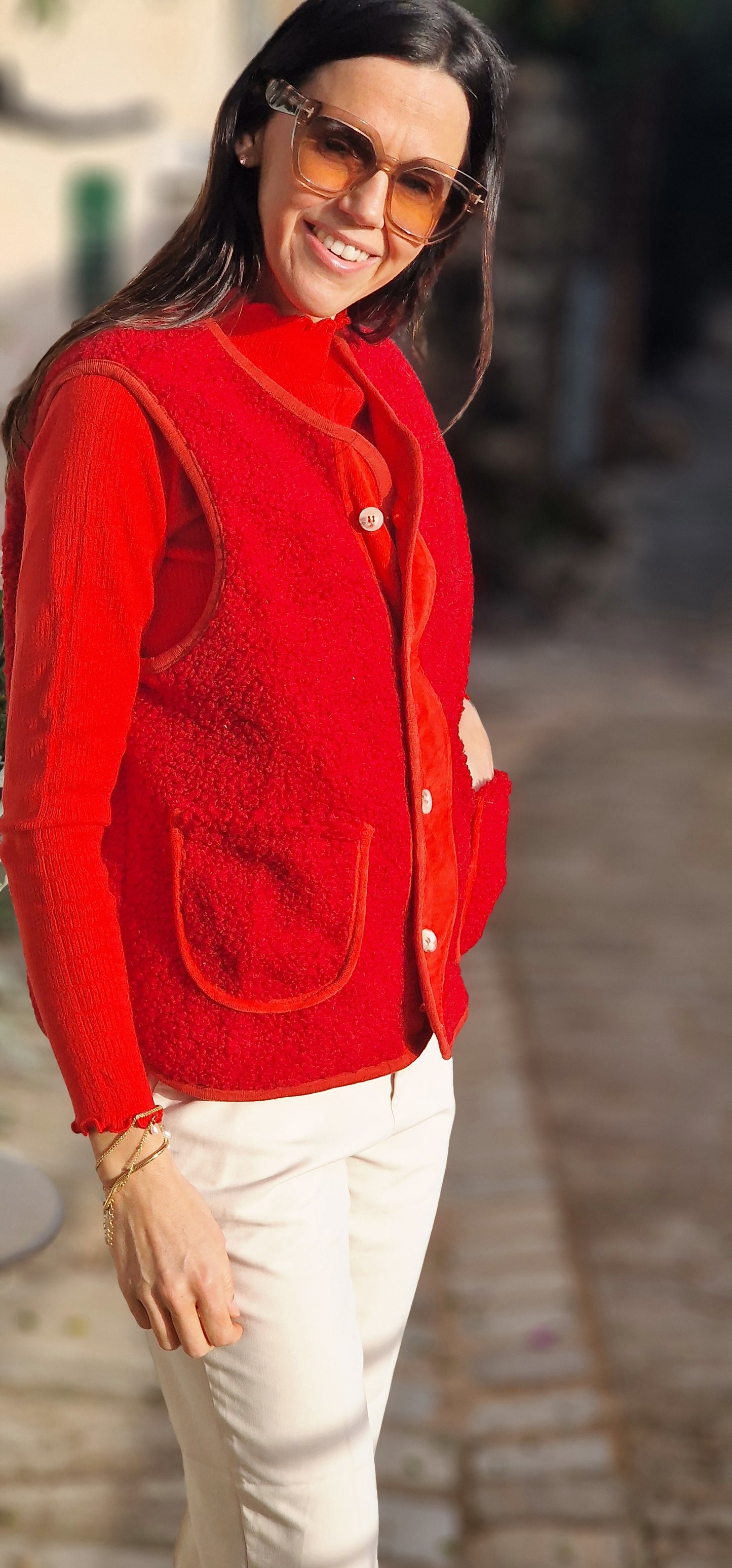 AMELIE Bodywarmer ROOD