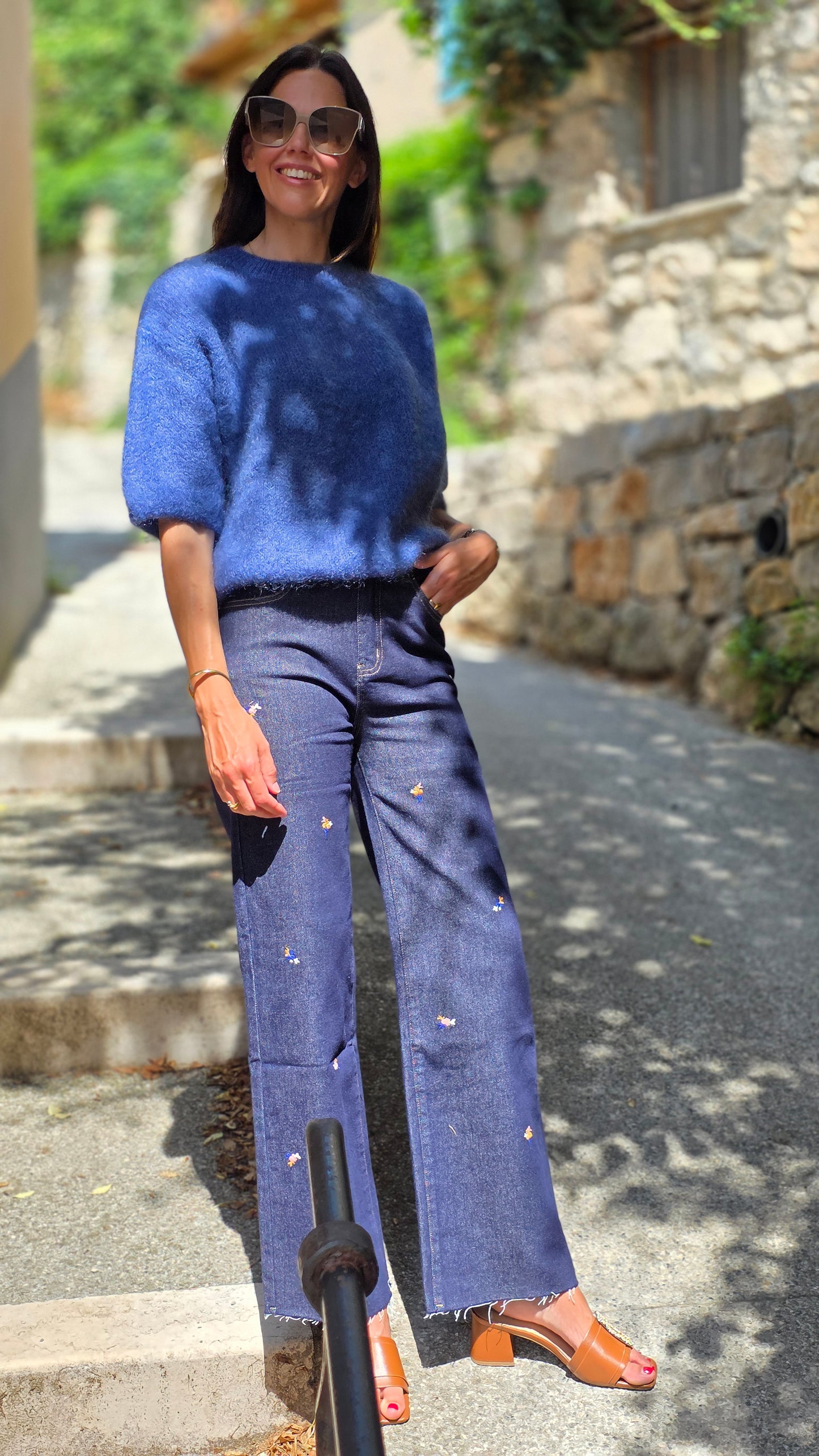 LIA Trui MOHAIR BLAUW