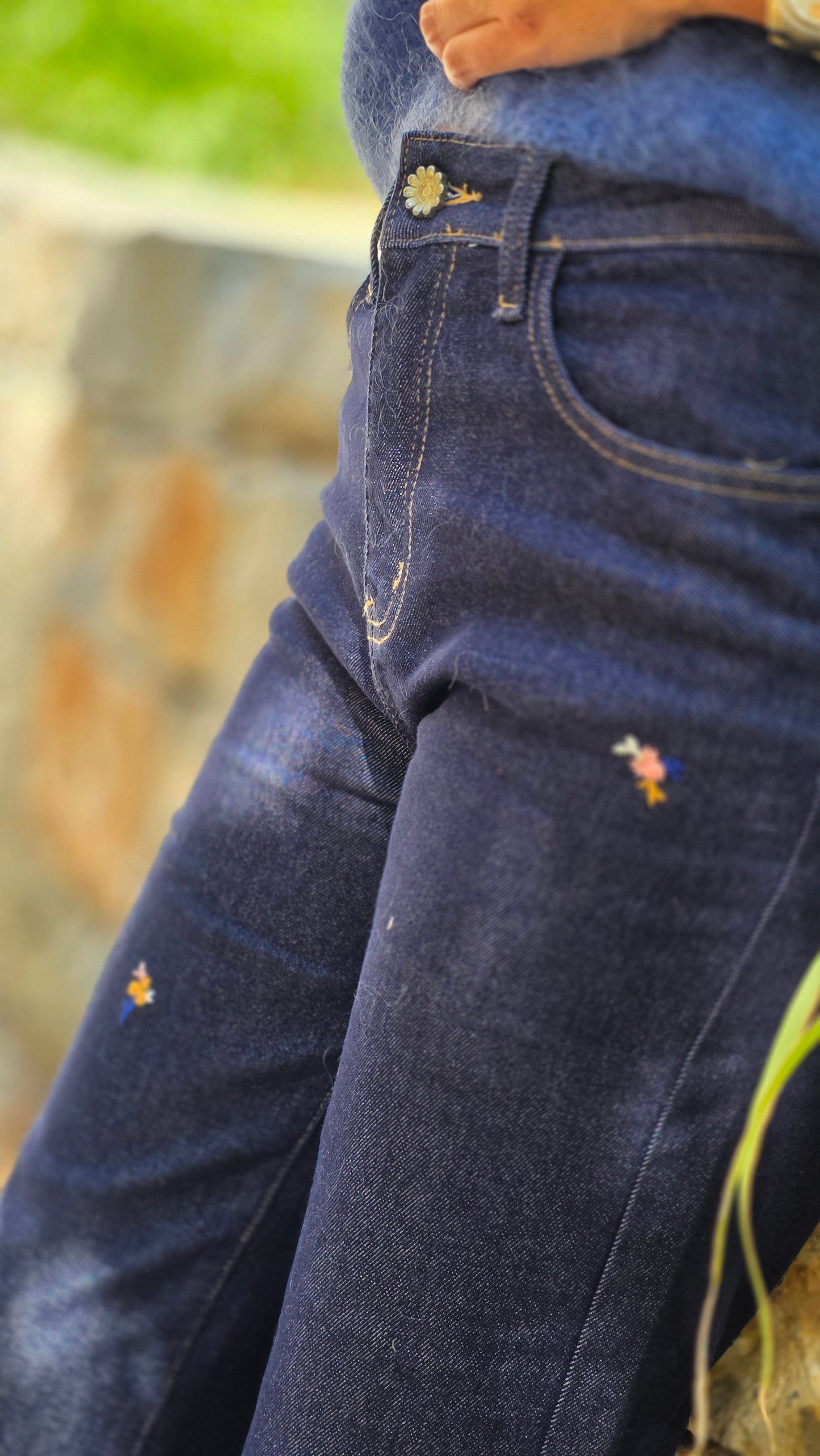 ELSIE Jeans met bloemen