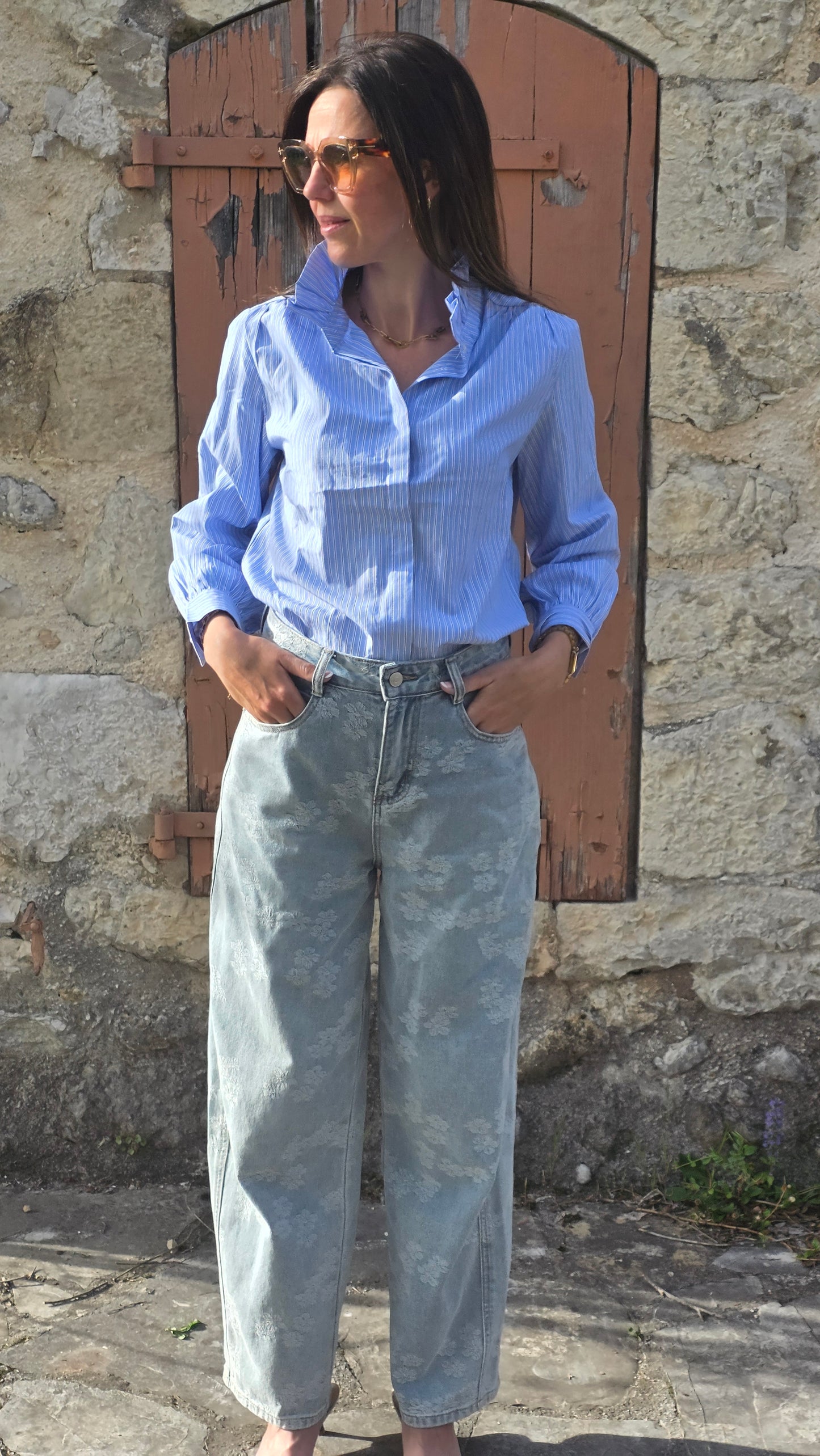 RIA Balloon jeans met print