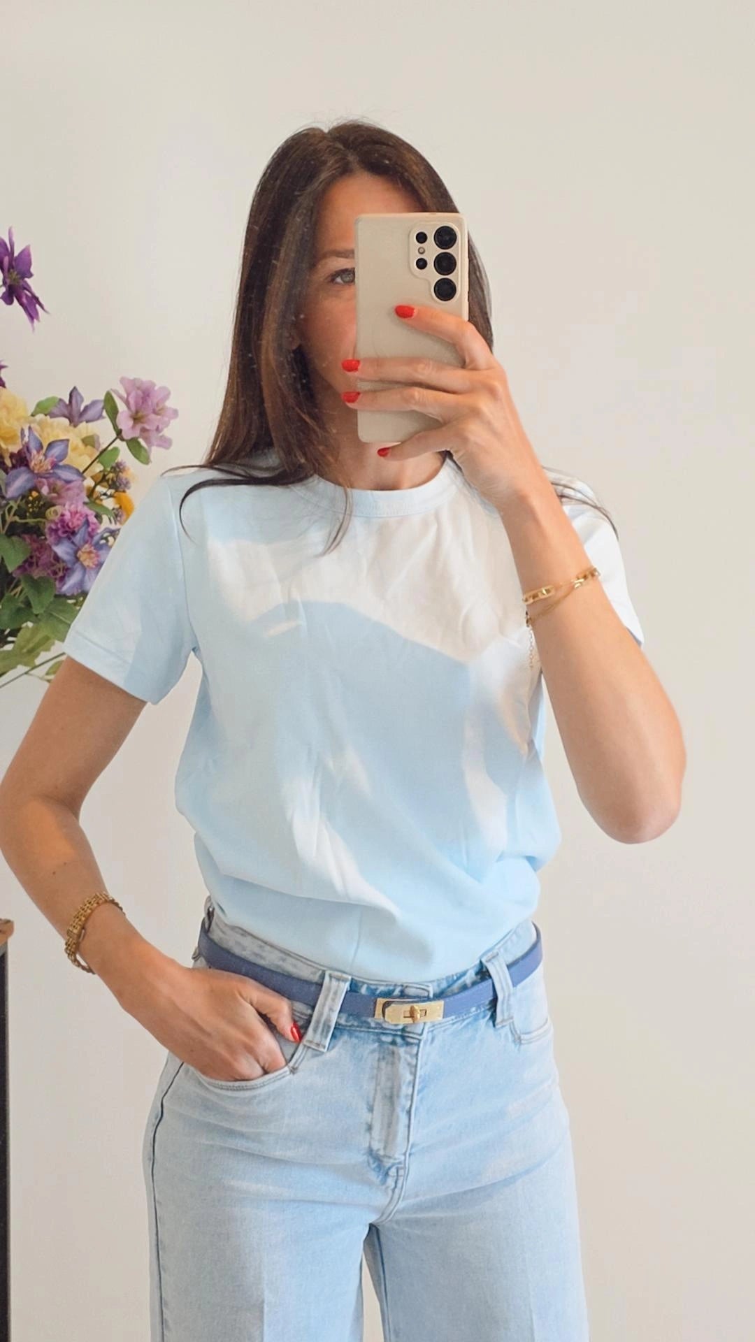 Basic t-shirt BABYBLAUW