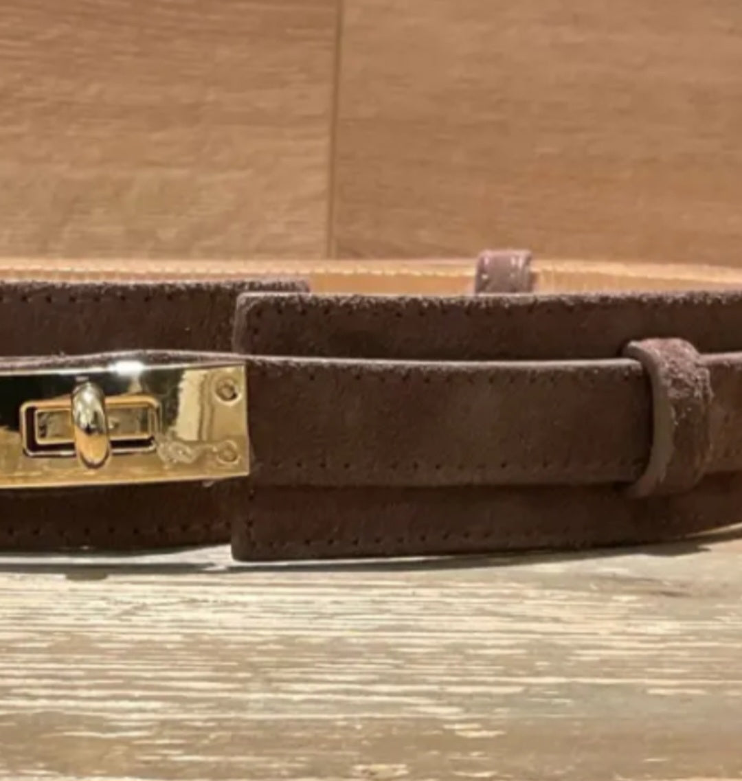 RIA Brede riem VELVET CHOCO