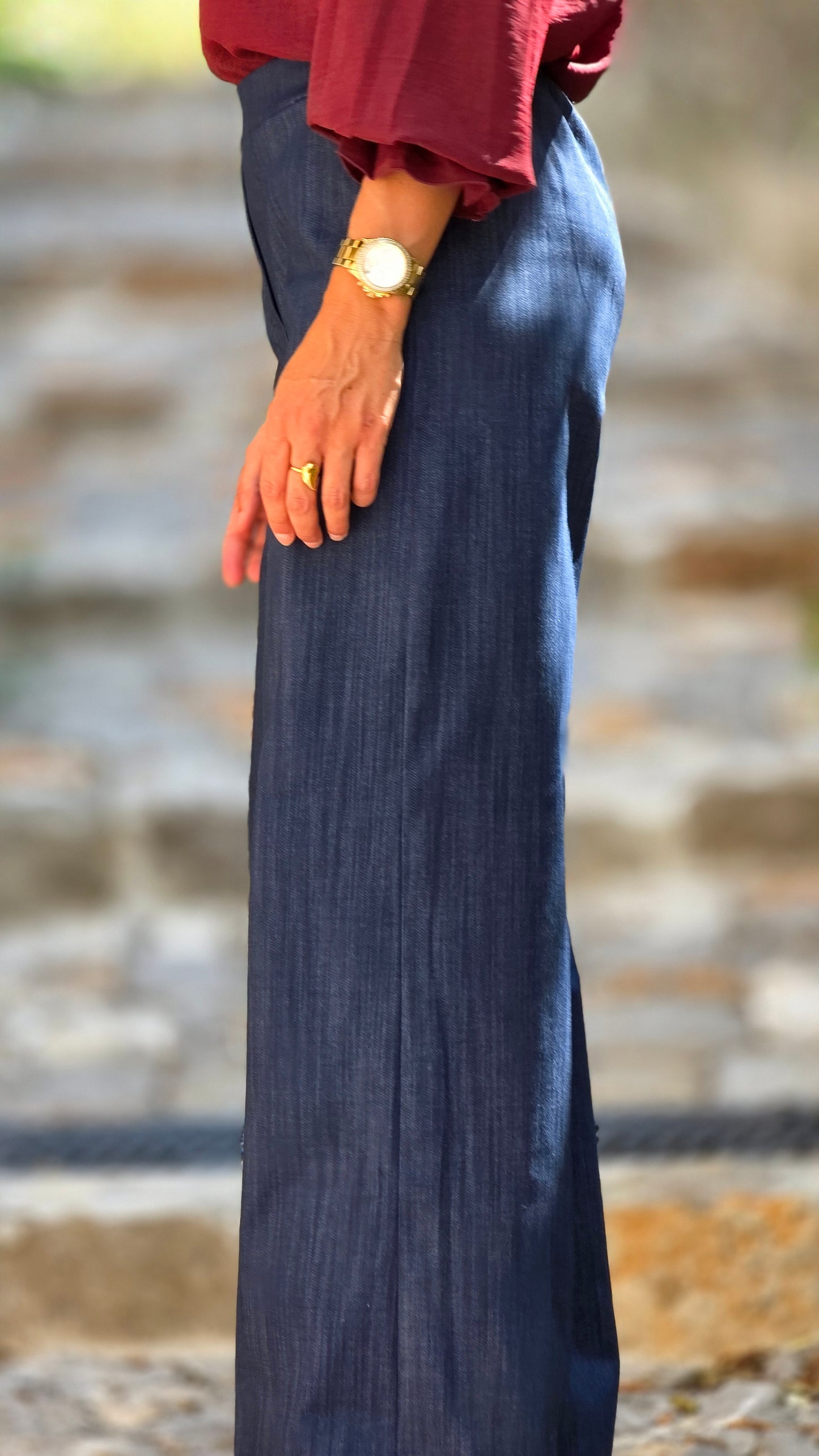LENA Geklede broek BLAUW