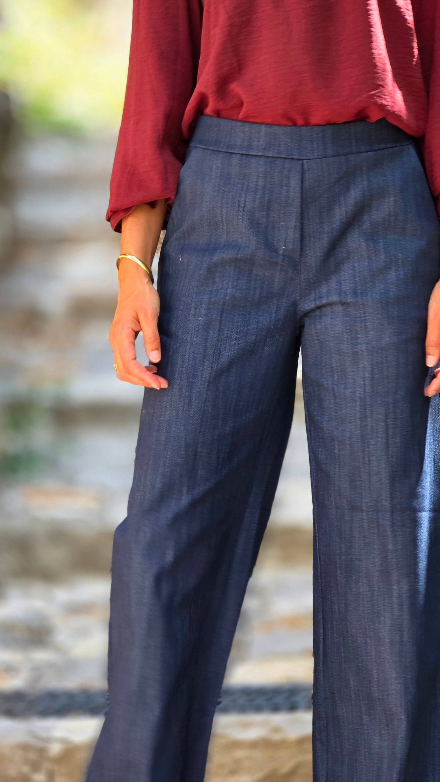 LENA Geklede broek BLAUW