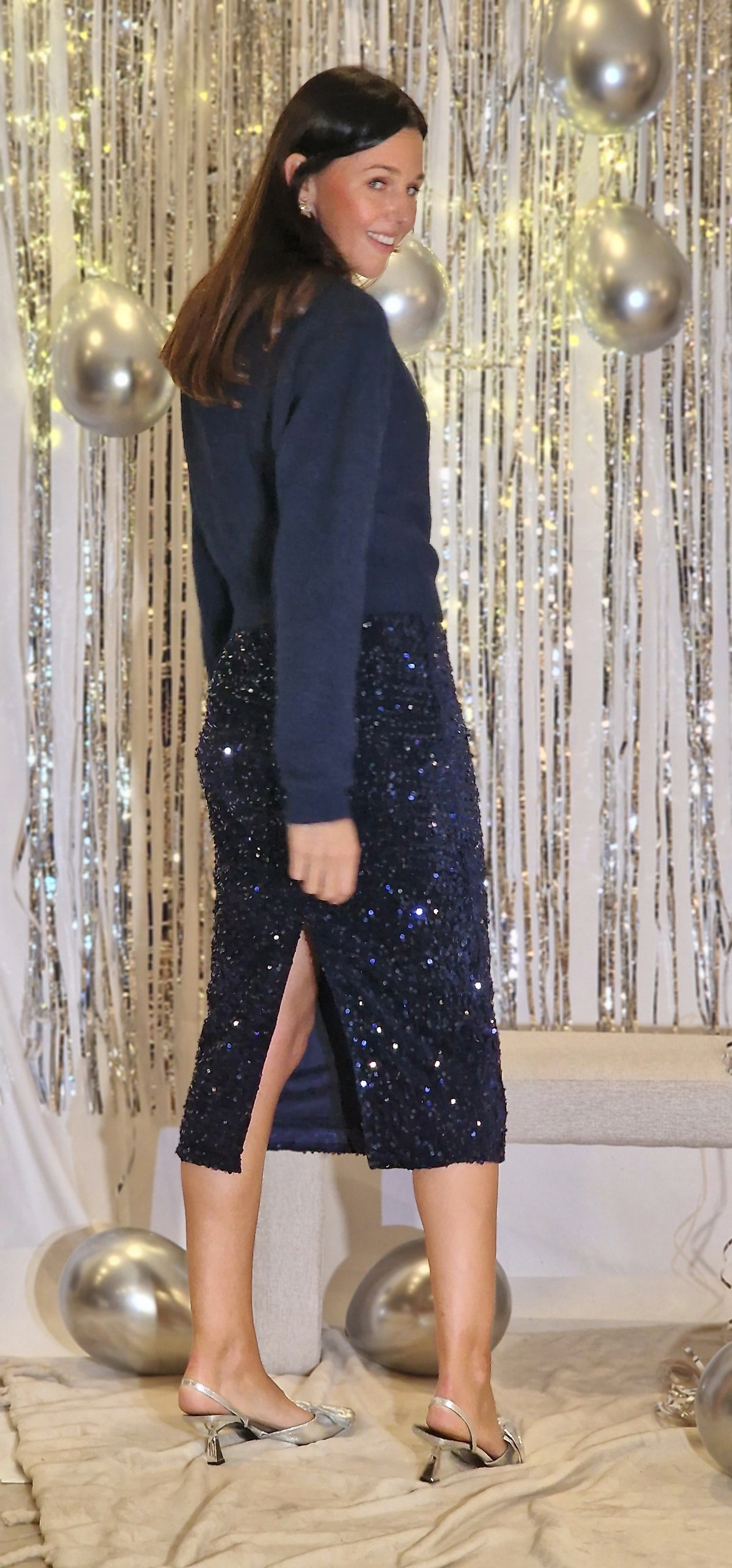 MARE Glitterrok BLAUW