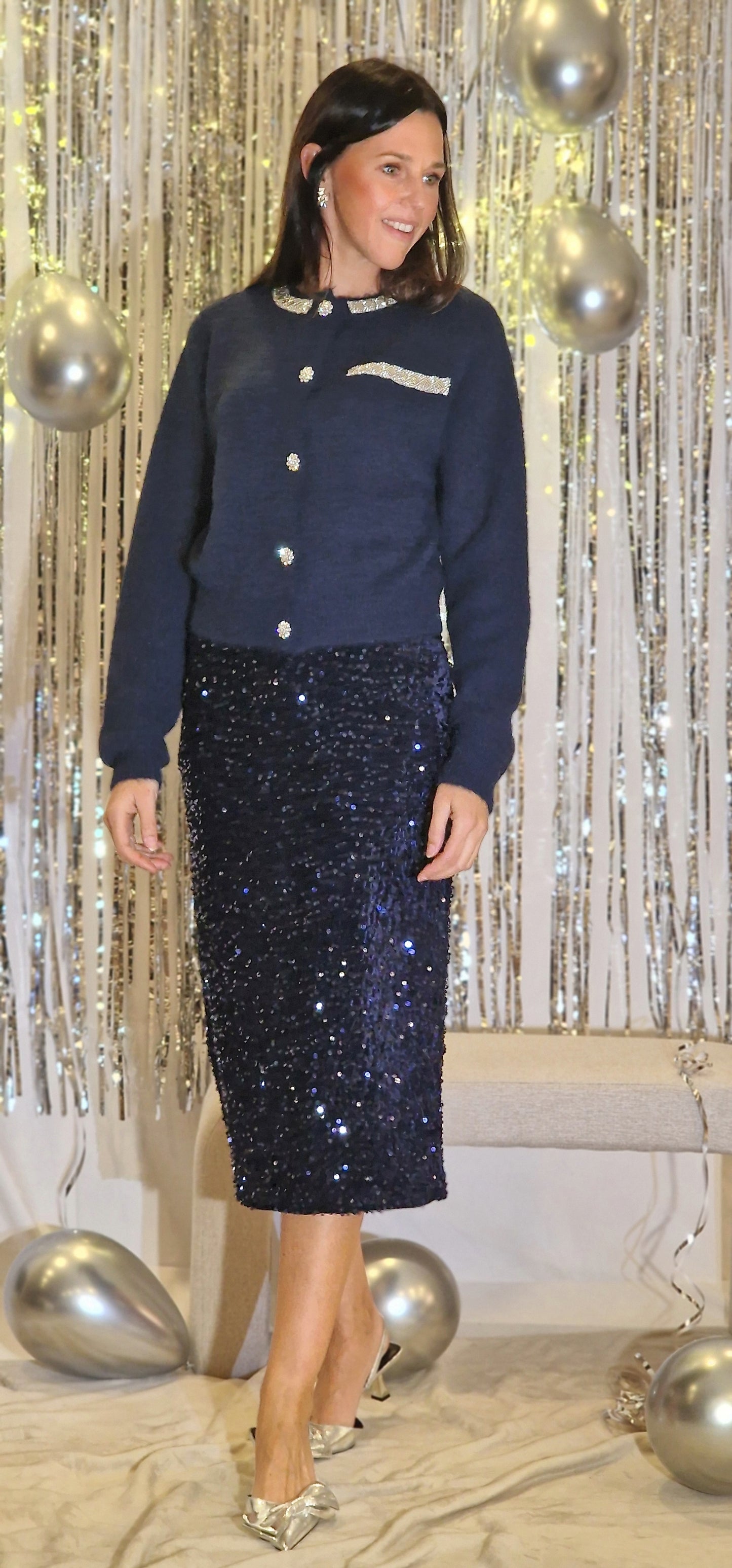 MARE Glitterrok BLAUW