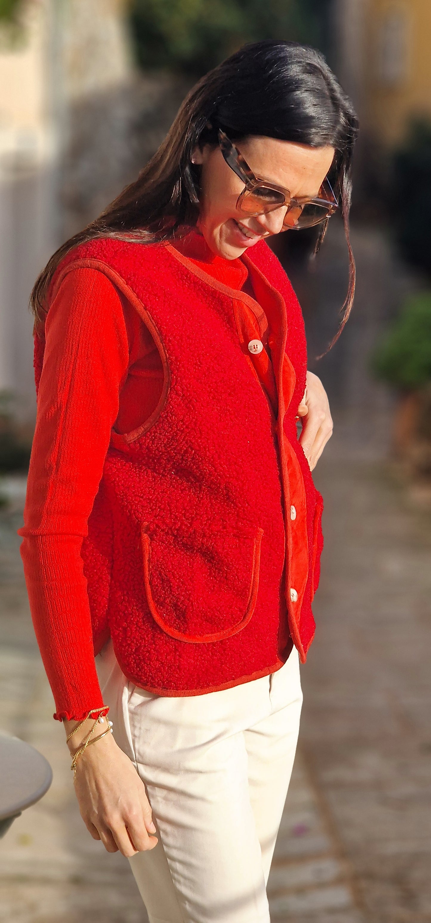 AMELIE Bodywarmer ROOD