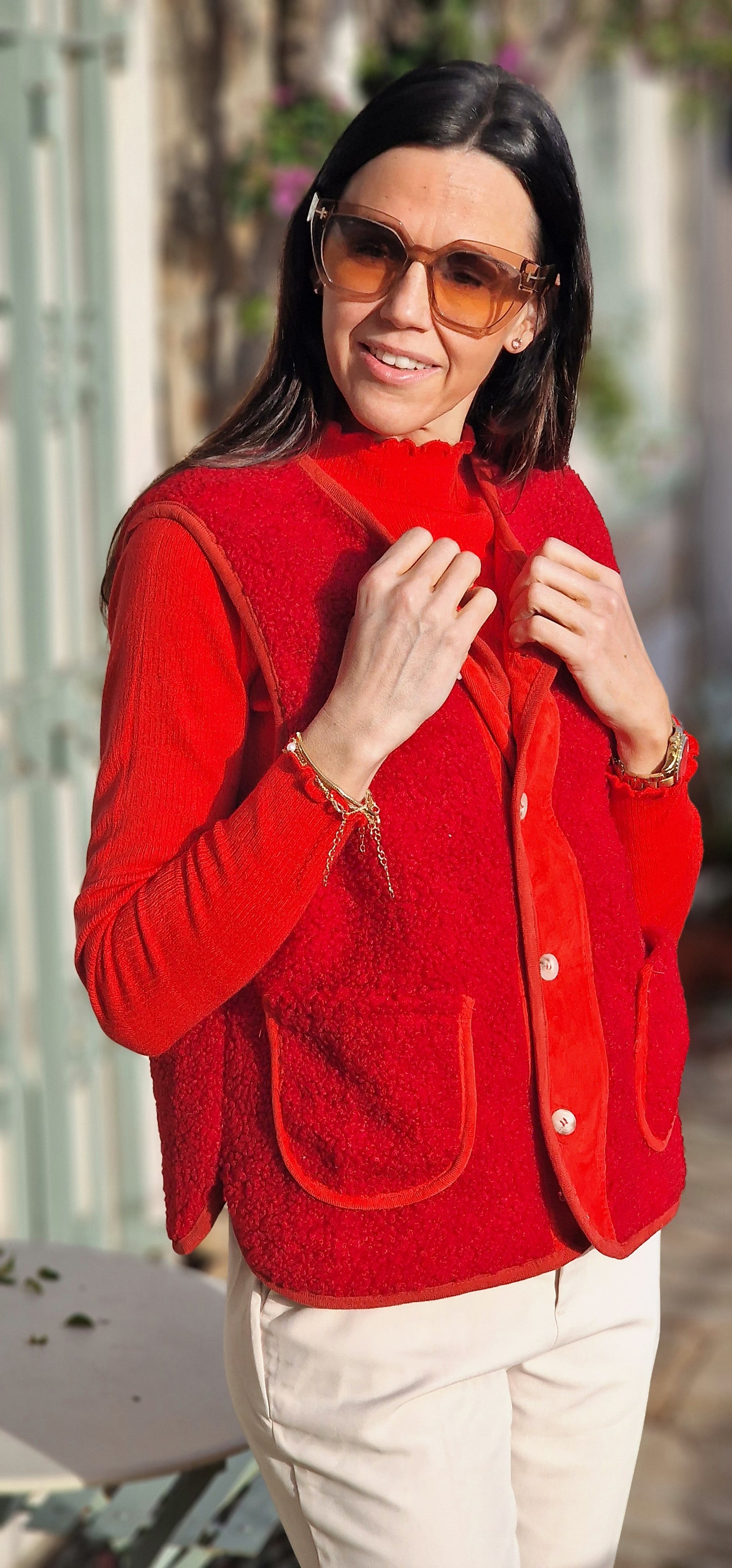 AMELIE Bodywarmer ROOD