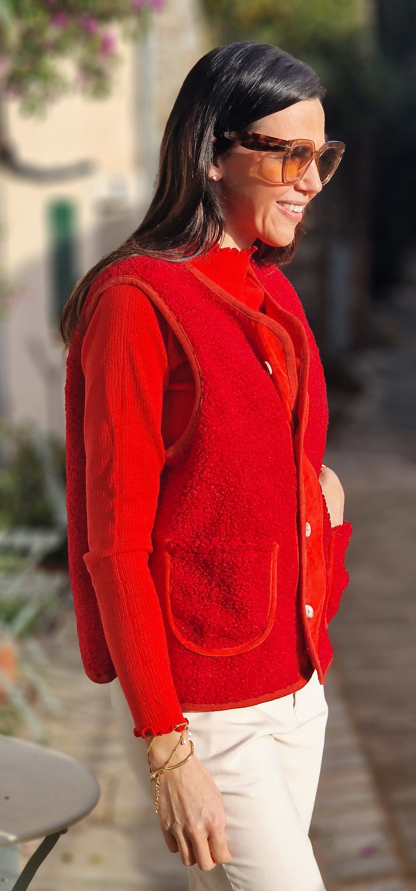 AMELIE Bodywarmer ROOD