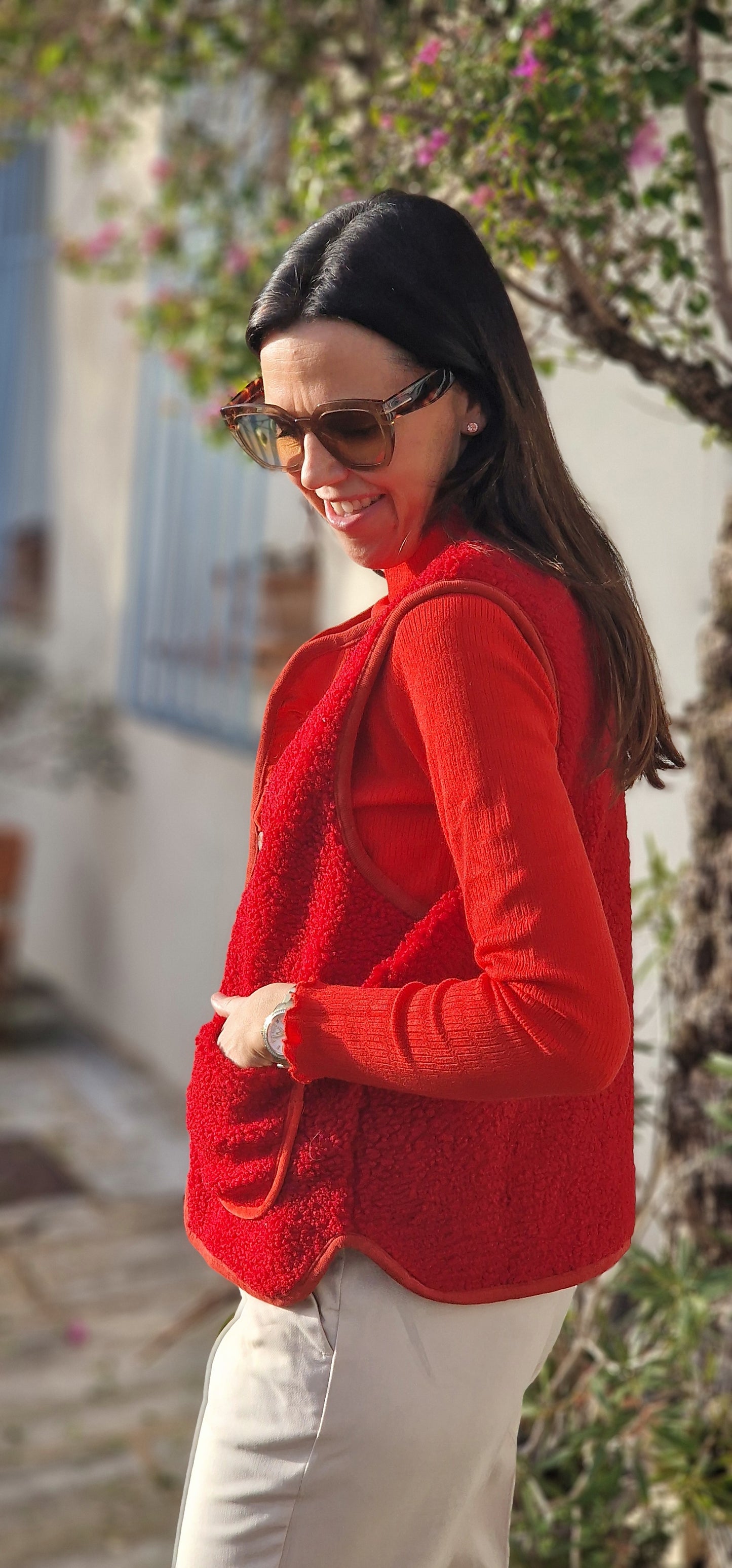 AMELIE Bodywarmer ROOD
