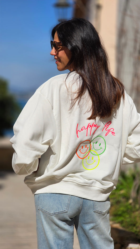 SMILE Sweater WIT