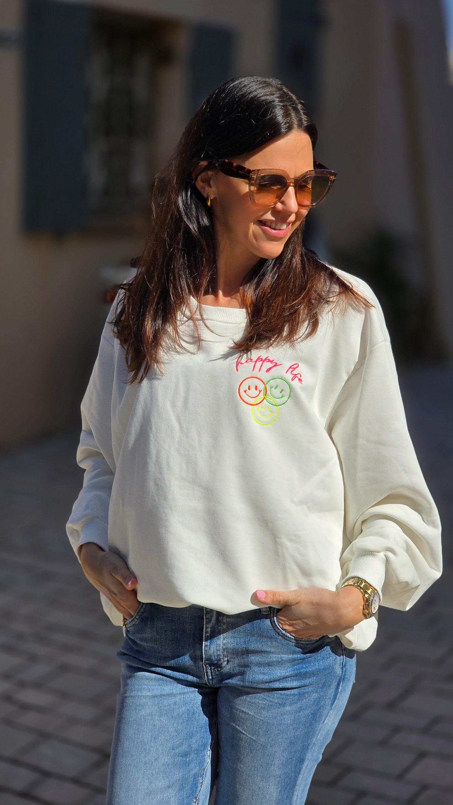 SMILE Sweater WIT