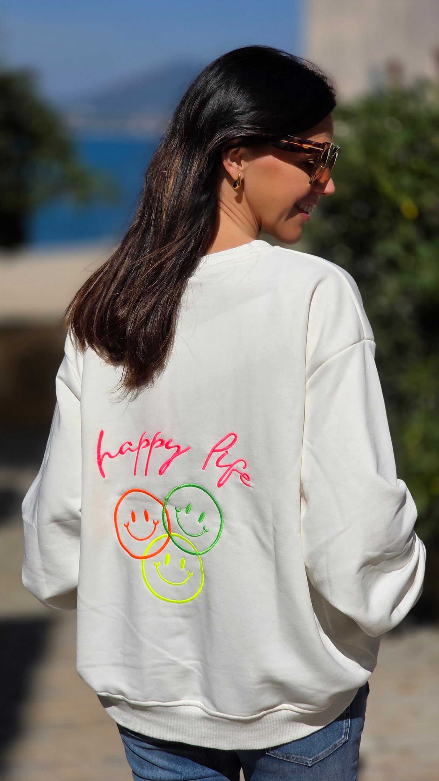 SMILE Sweater WIT