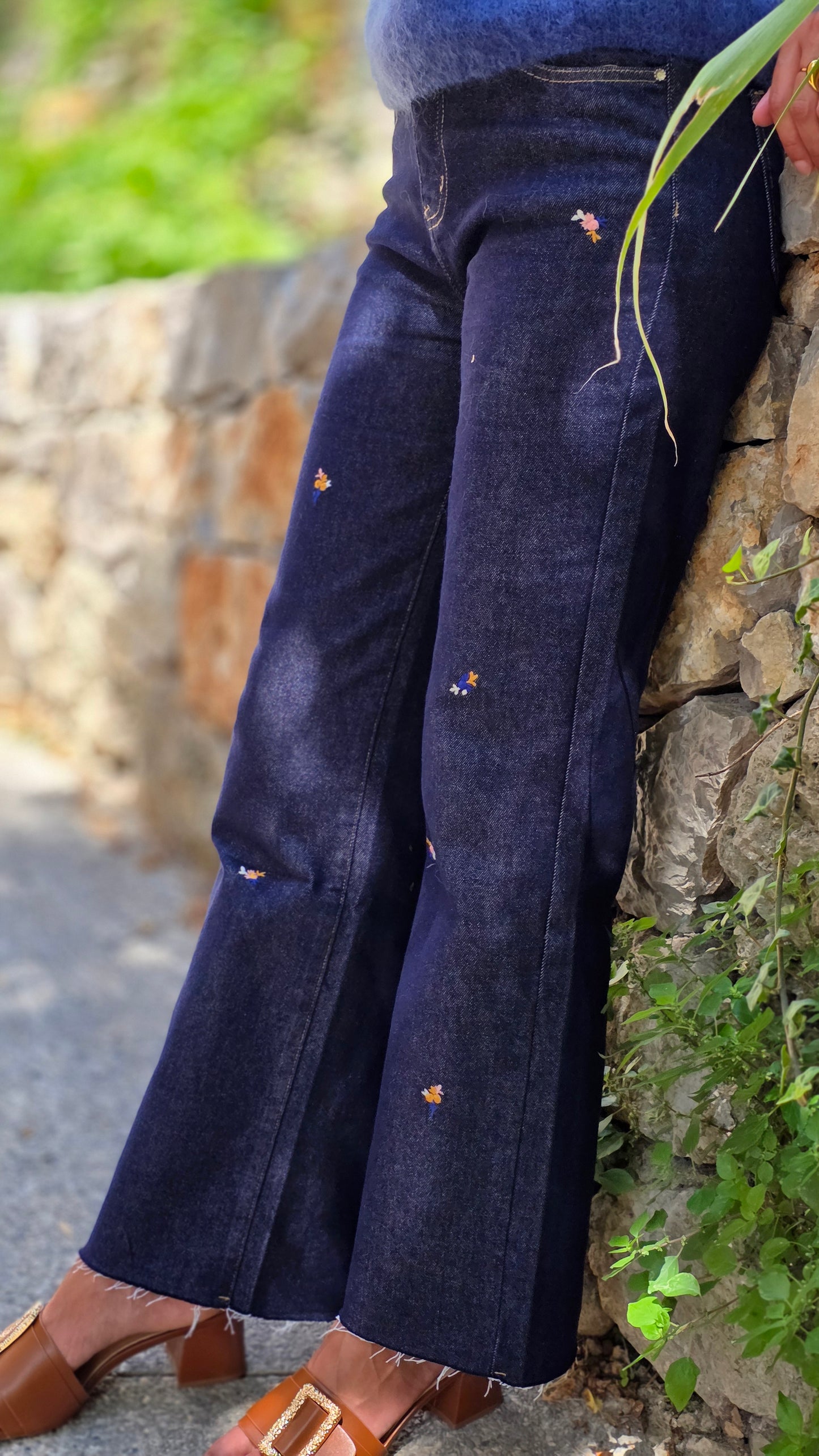 ELSIE Jeans met bloemen