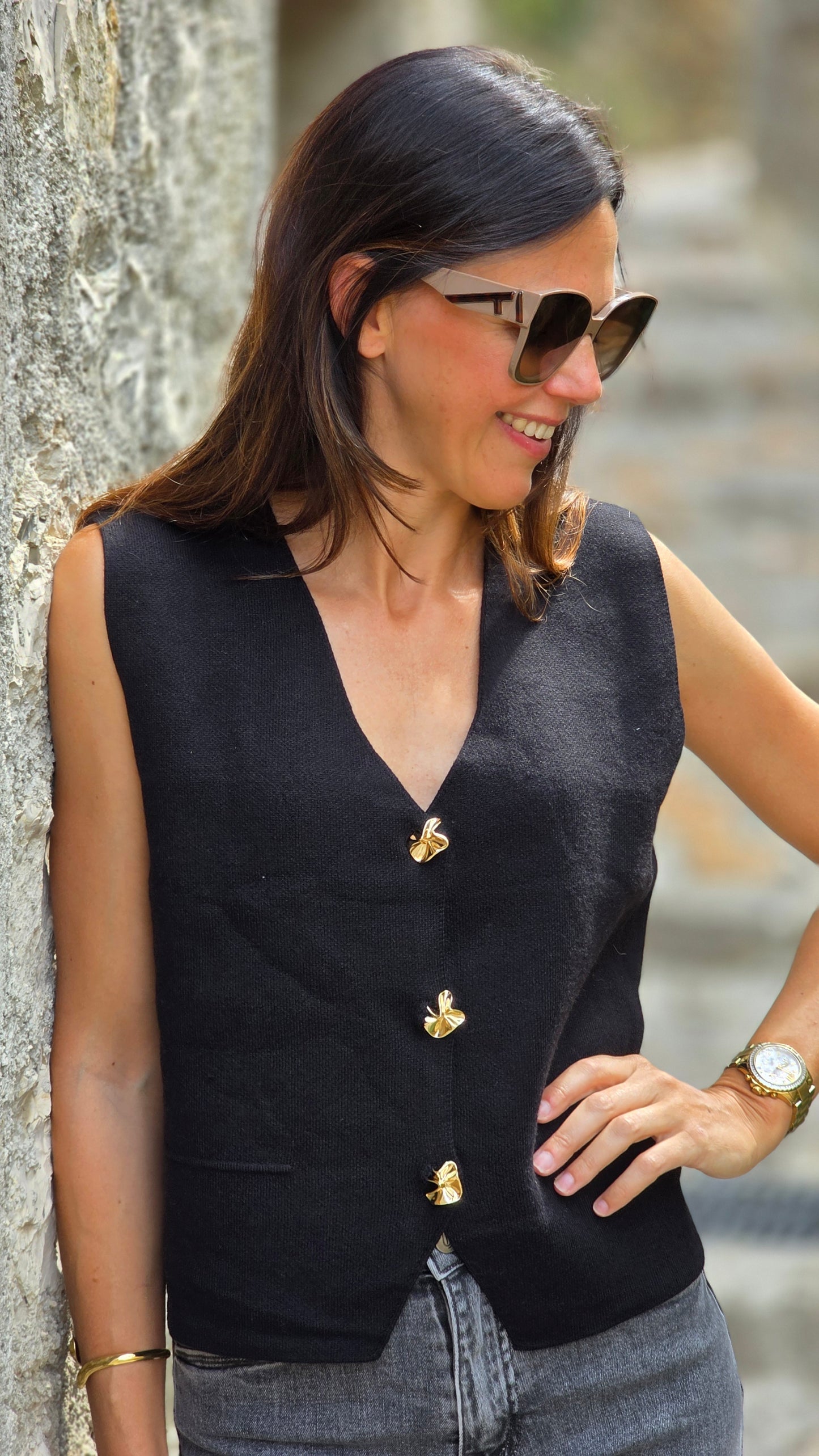 ROMÉE Gilet ZWART