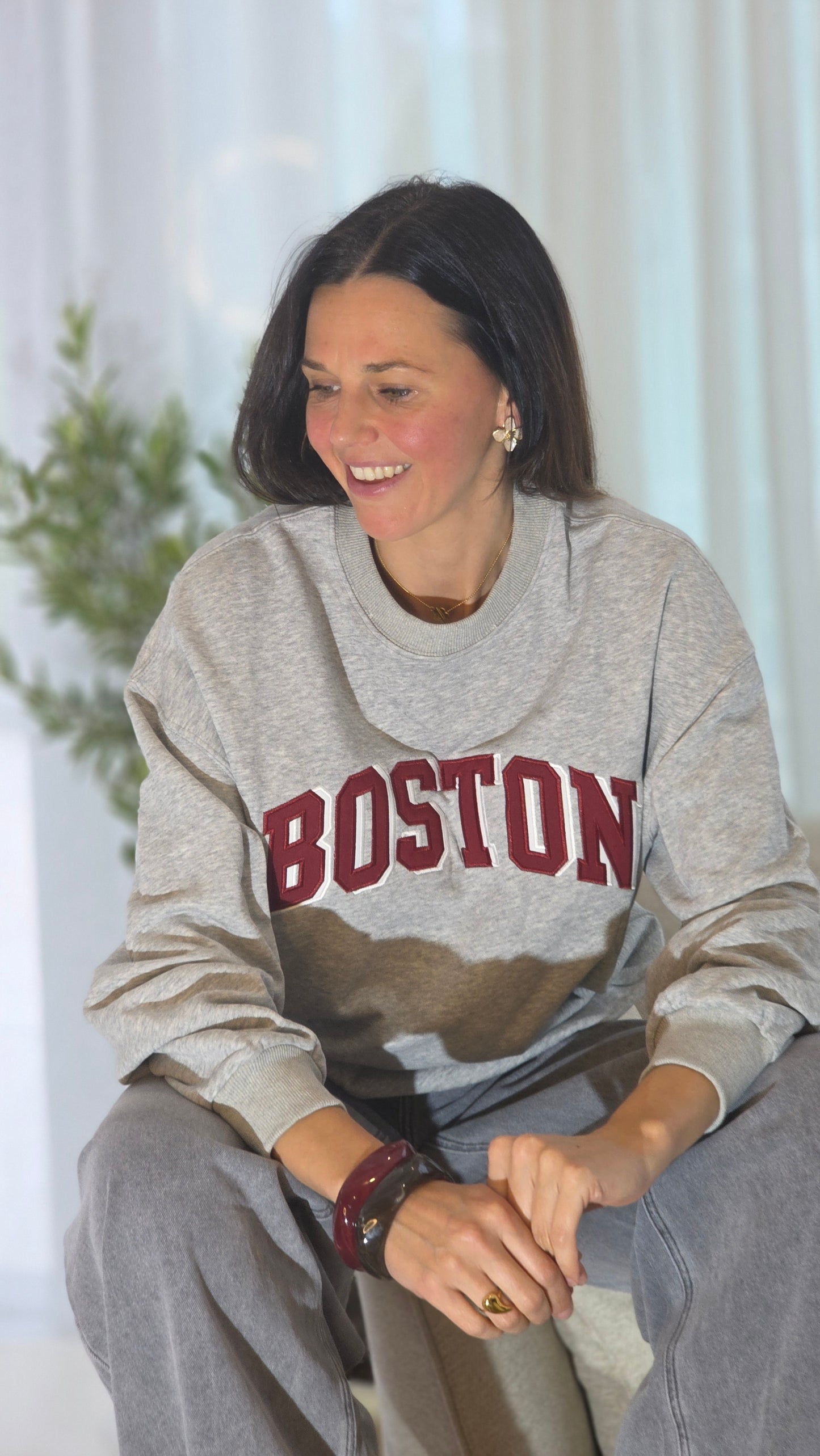 BOSTON Sweater GRIJS