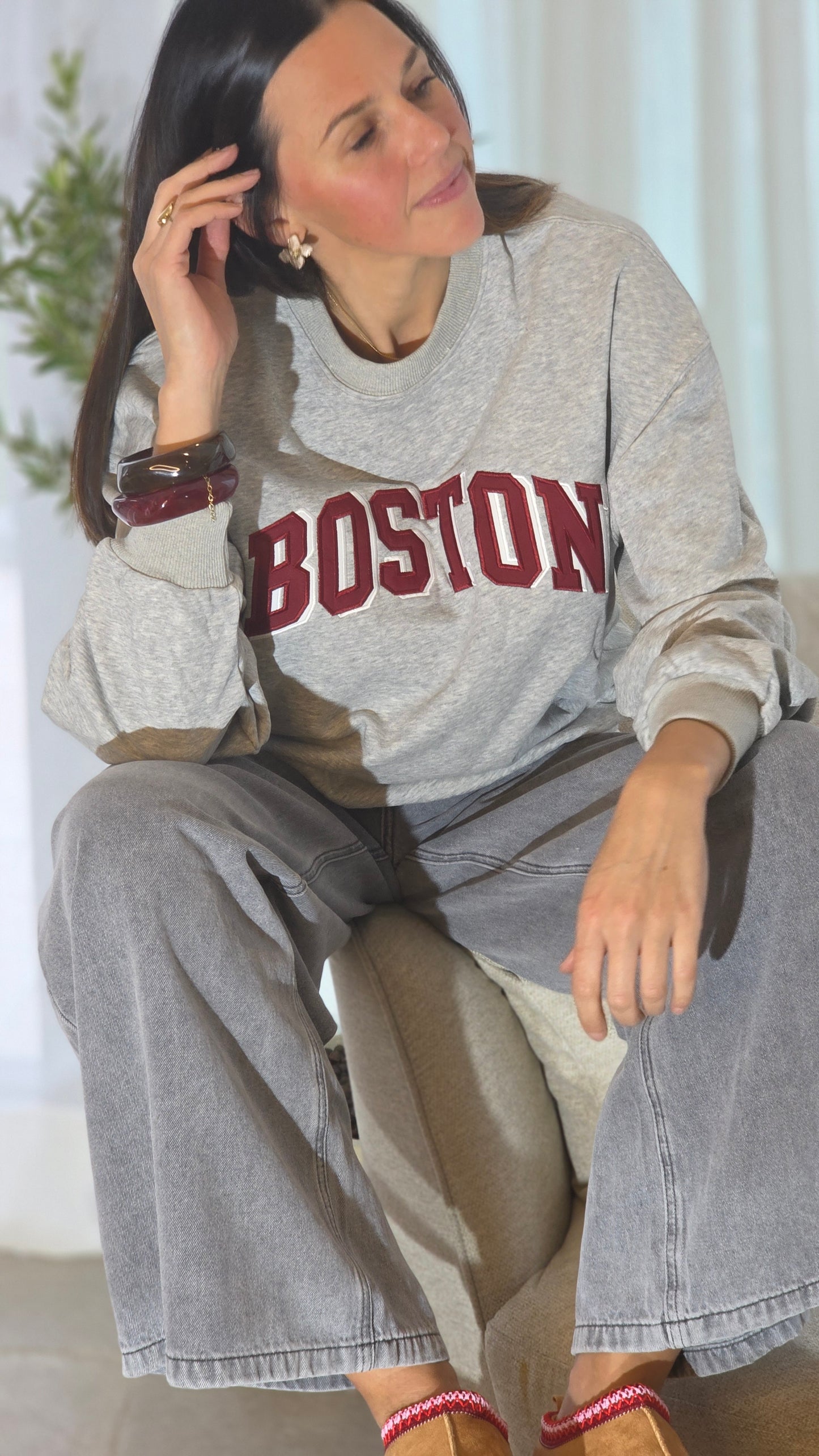 BOSTON Sweater GRIJS
