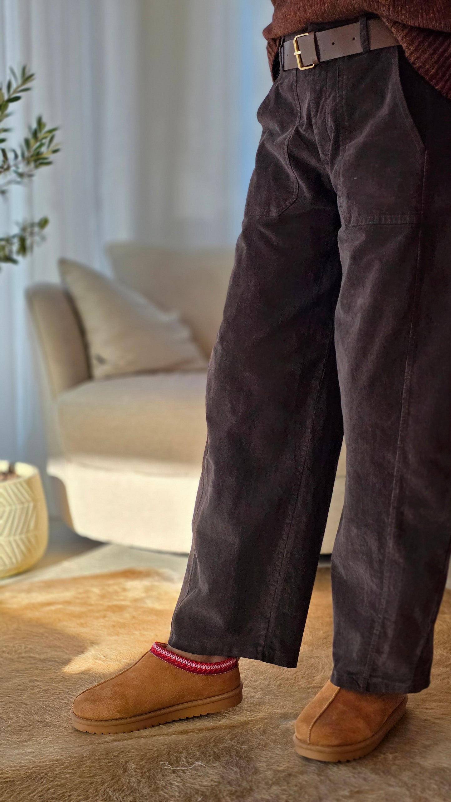 CÉLINE Barrel broek BRUIN