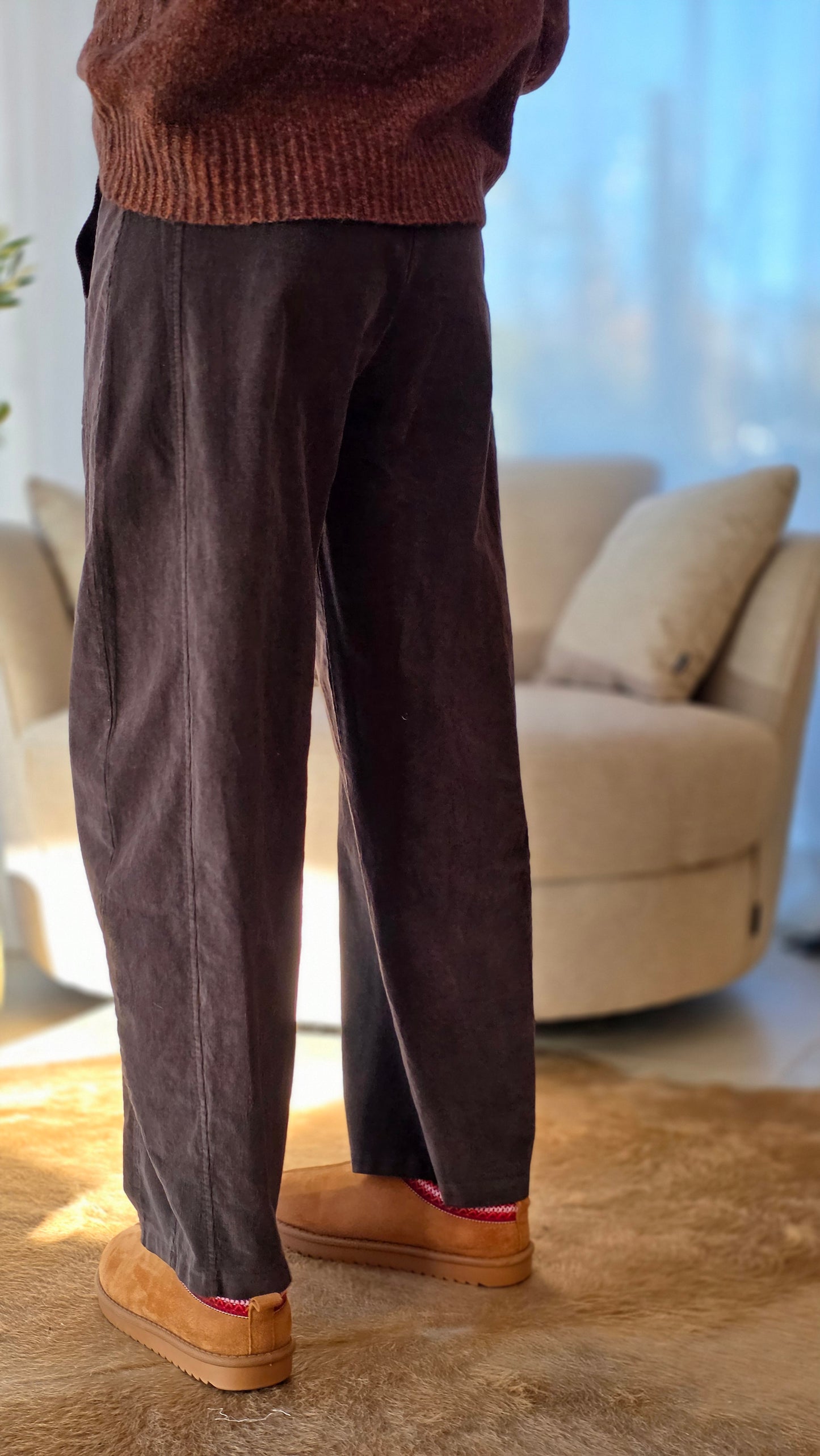 CÉLINE Barrel broek BRUIN