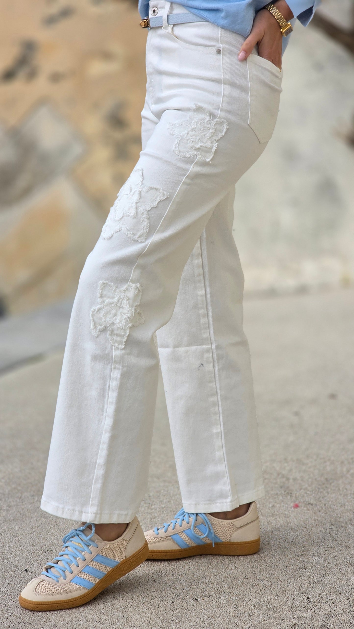 LANA Broek met bloemen