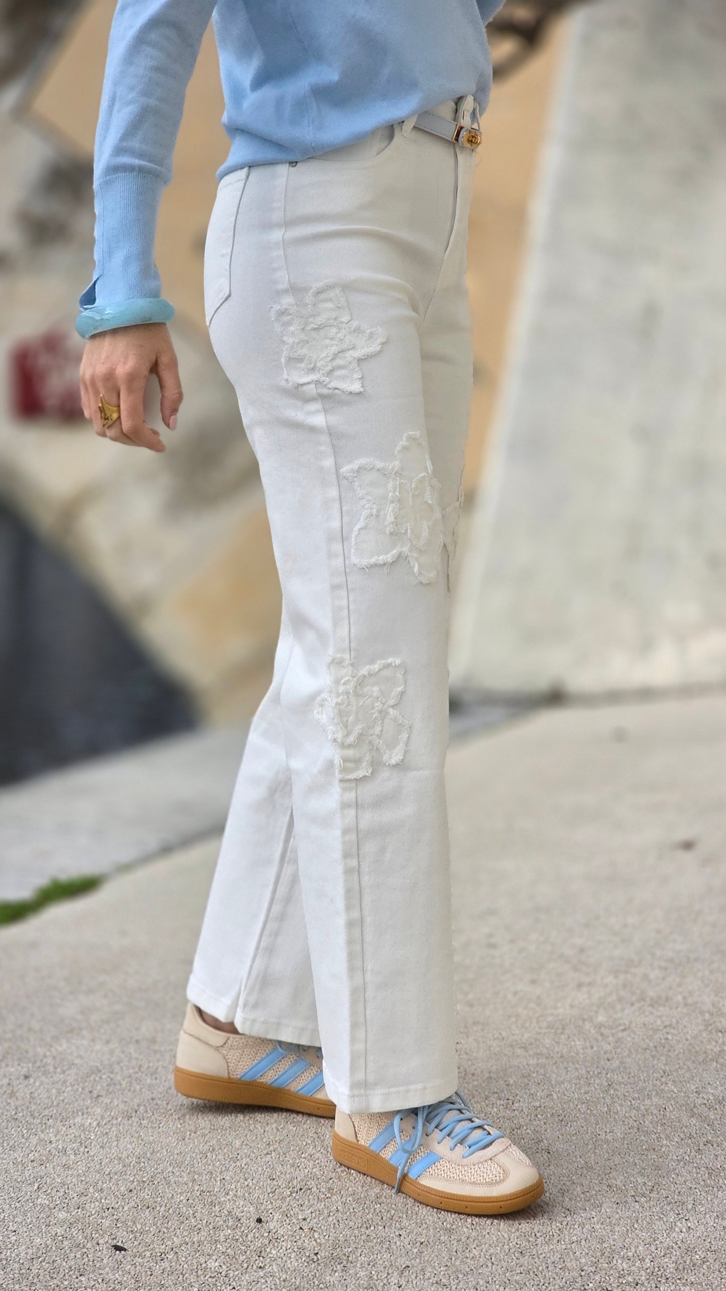 LANA Broek met bloemen