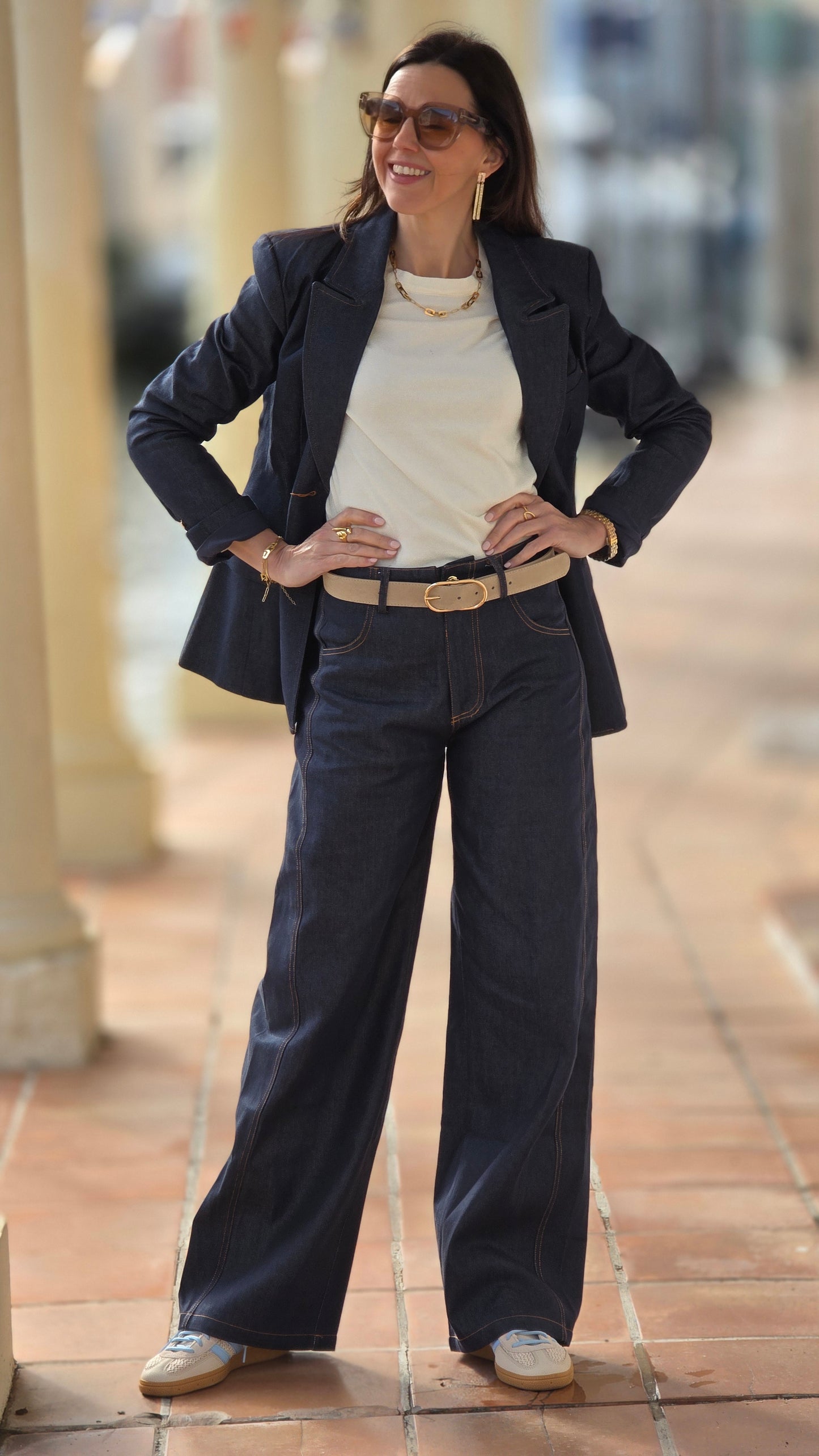 LEILA Jeans set broek en vest