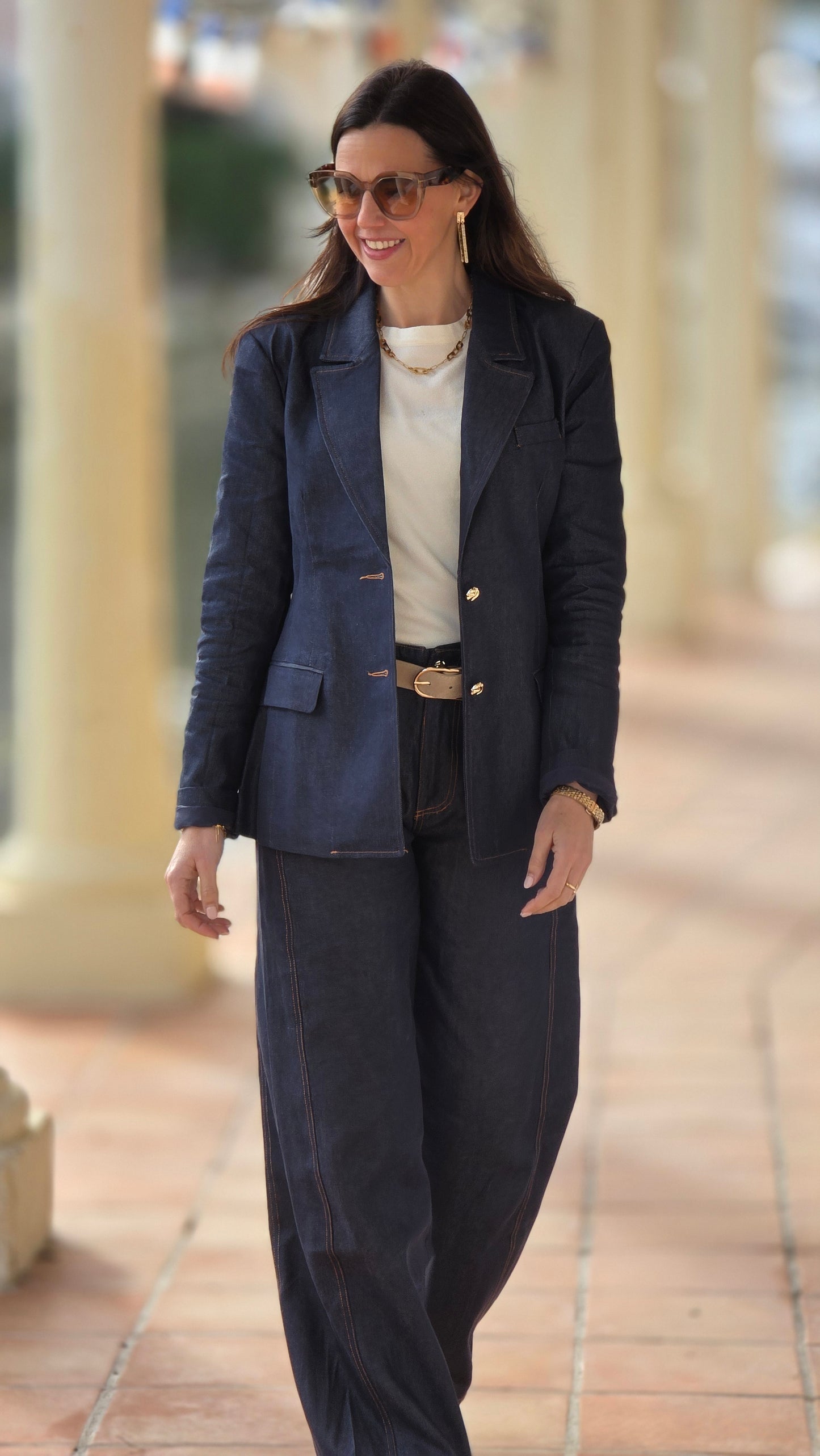 LEILA Jeans set broek en vest
