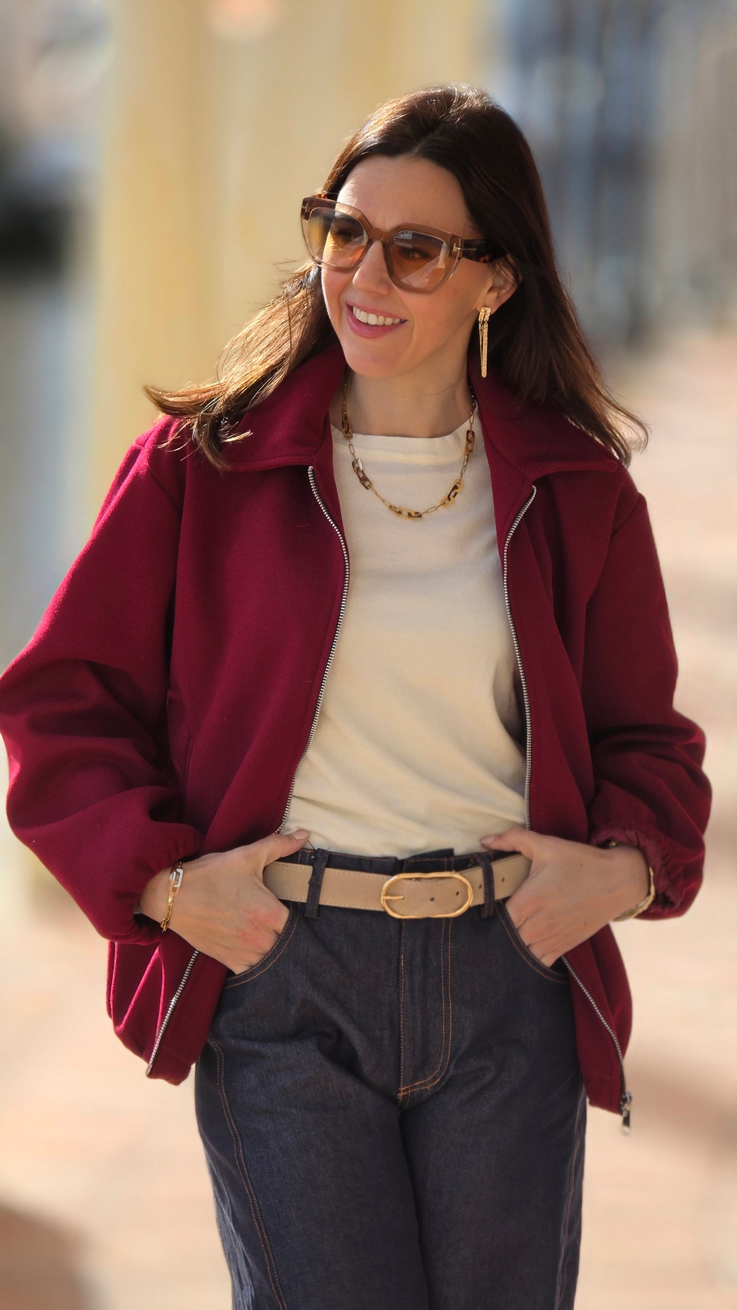 FEA Bomber bordeaux