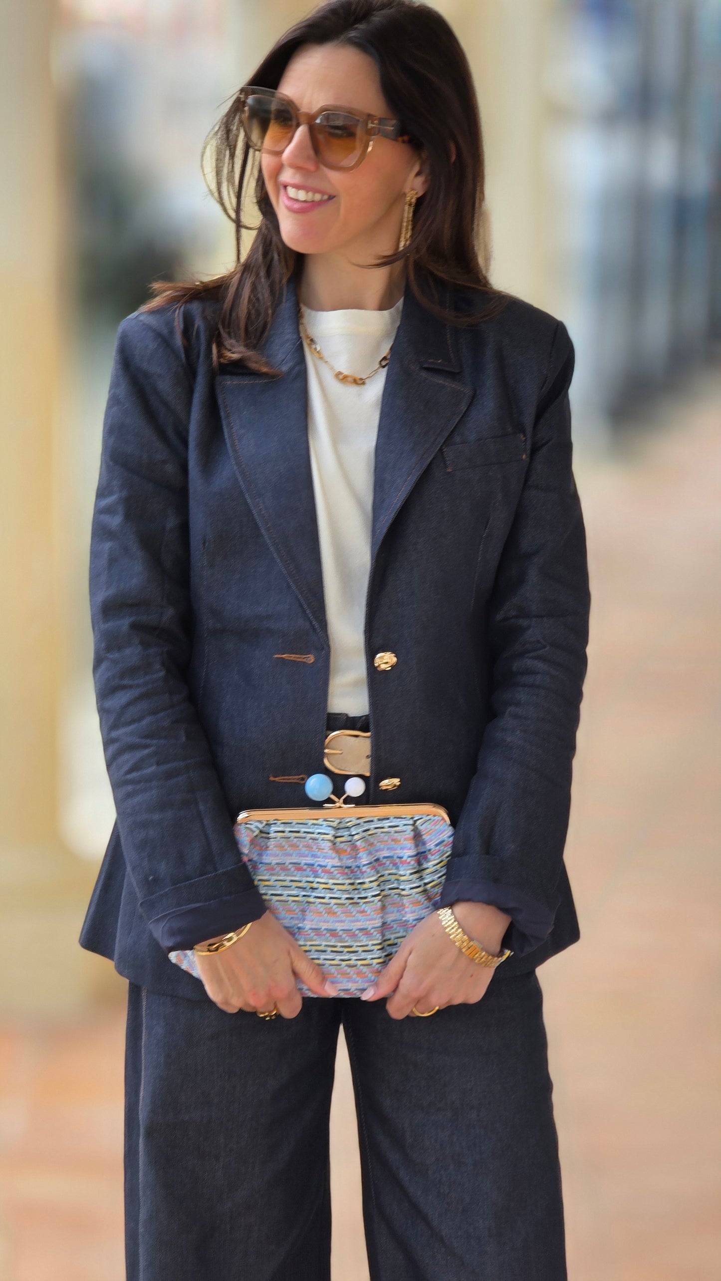 Clutch blauw