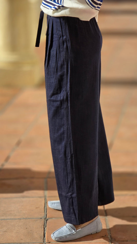 MARE Broek jeanslook met striklint