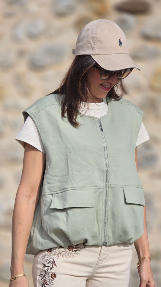 OONA Bodywarmer OLIJFGROEN