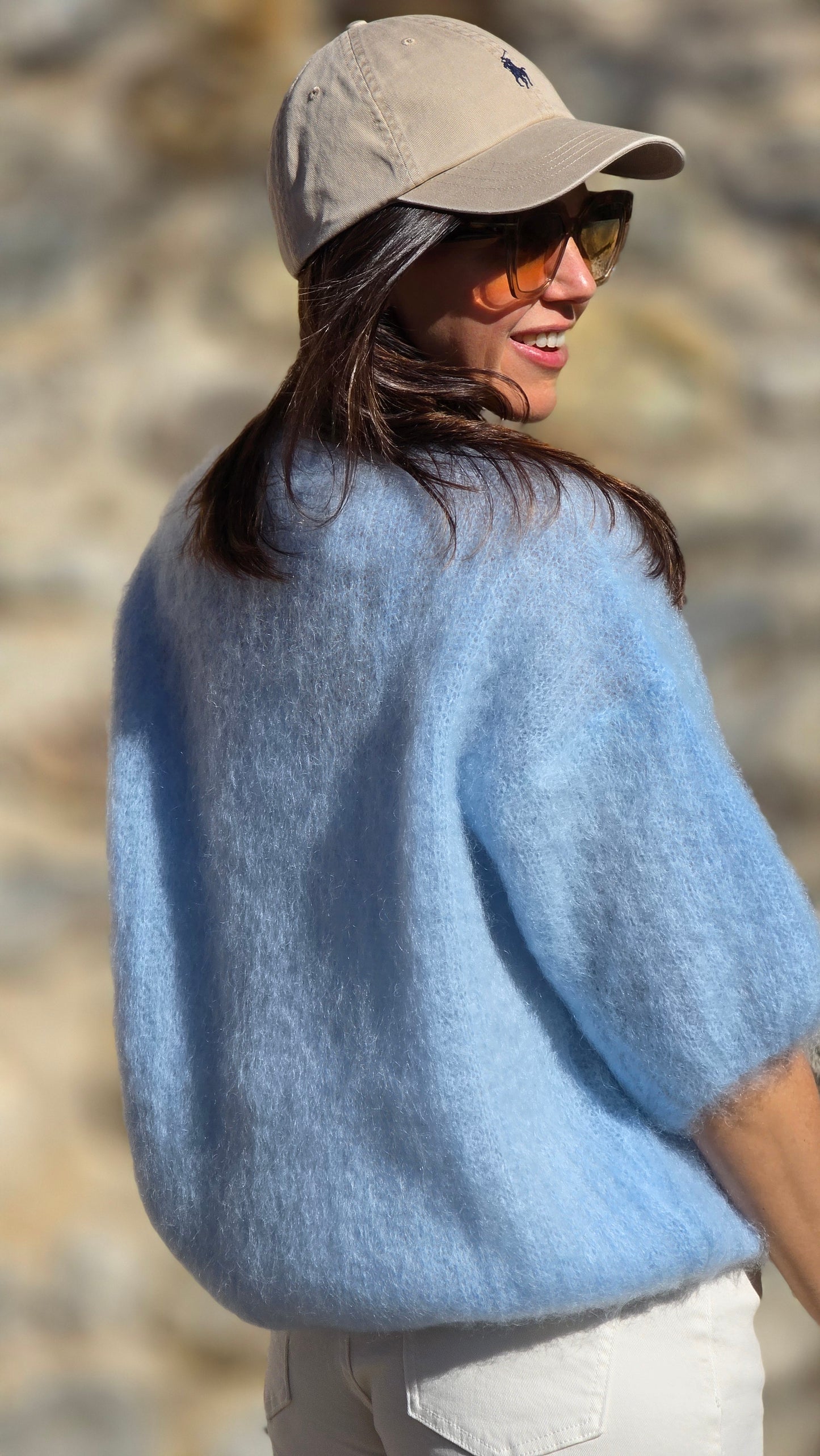 NALA Mohair trui BLAUW