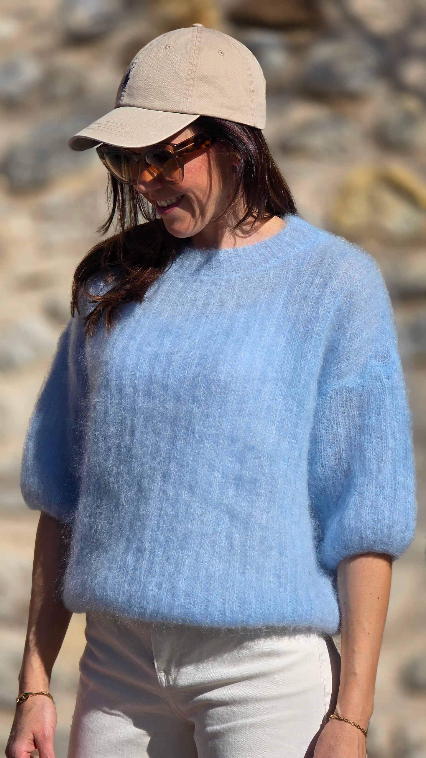 NALA Mohair trui BLAUW
