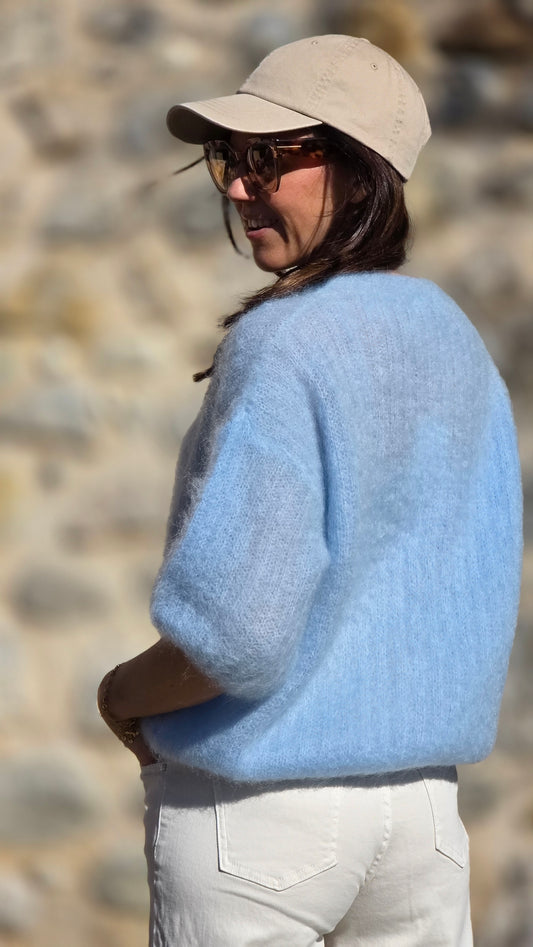 NALA Mohair trui BLAUW