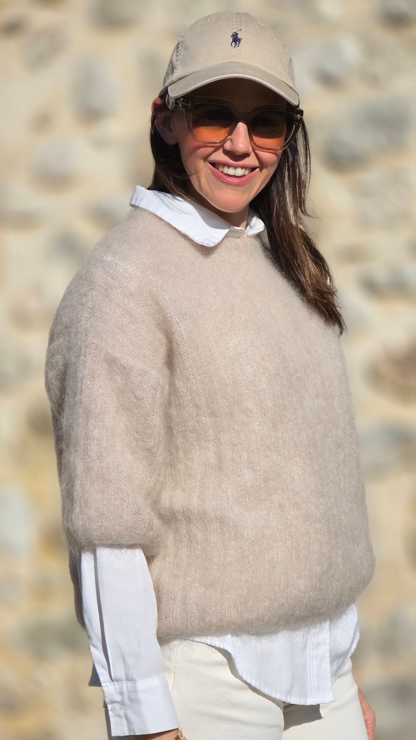 NALA Mohair trui BEIGE