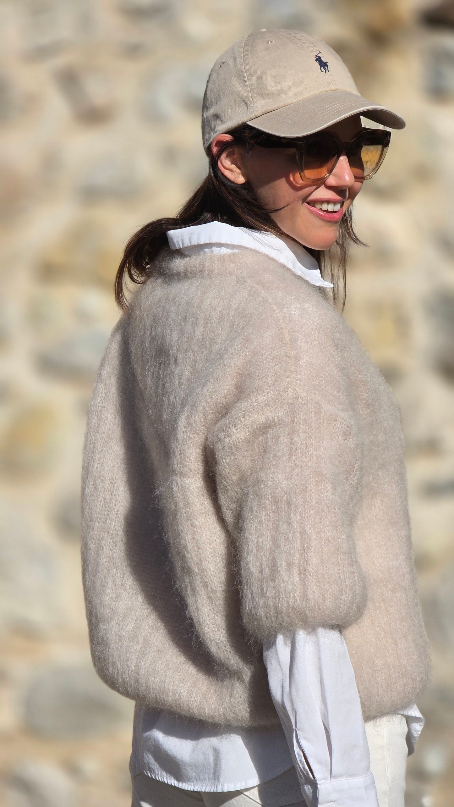 NALA Mohair trui BEIGE