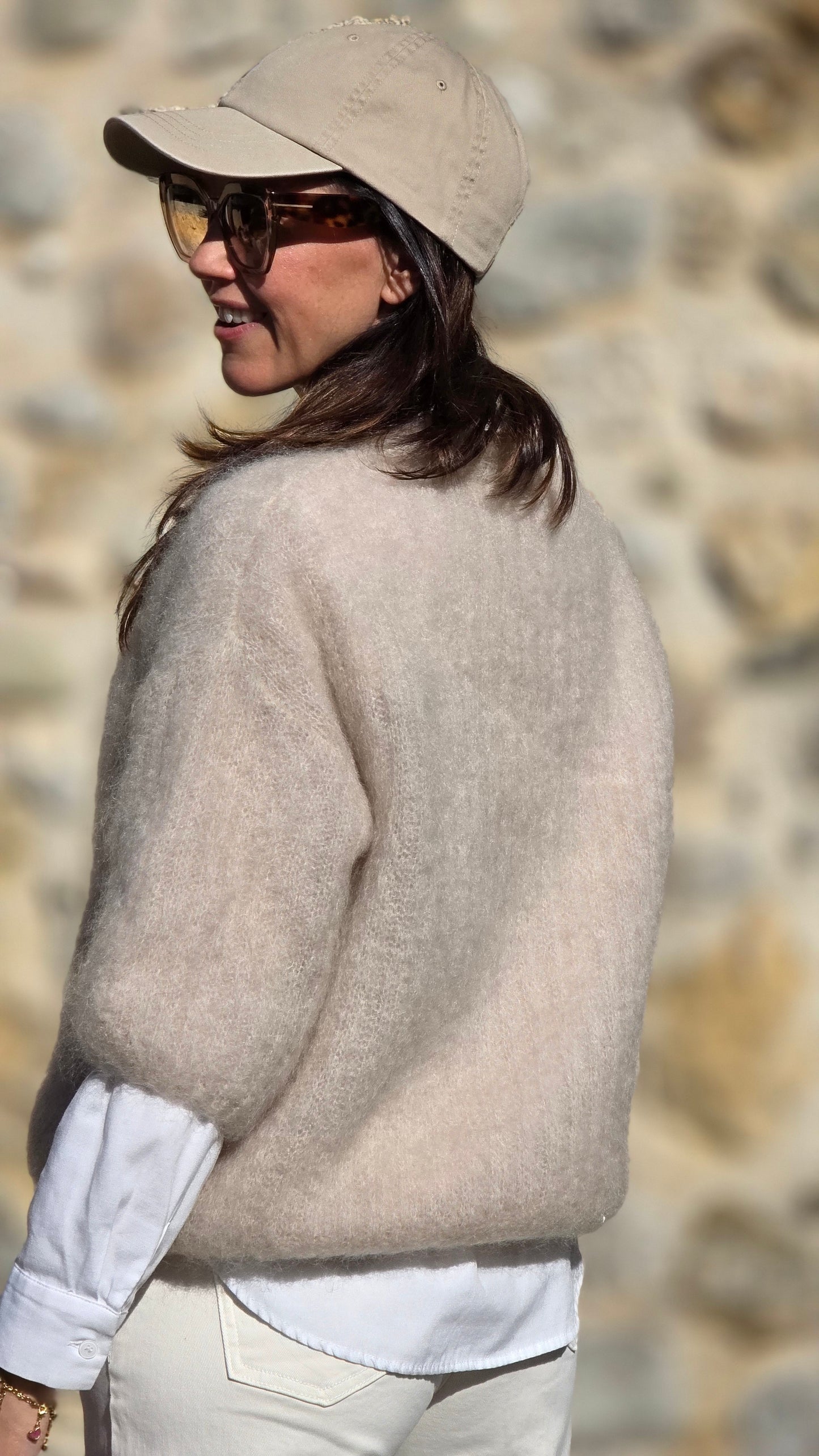 NALA Mohair trui BEIGE
