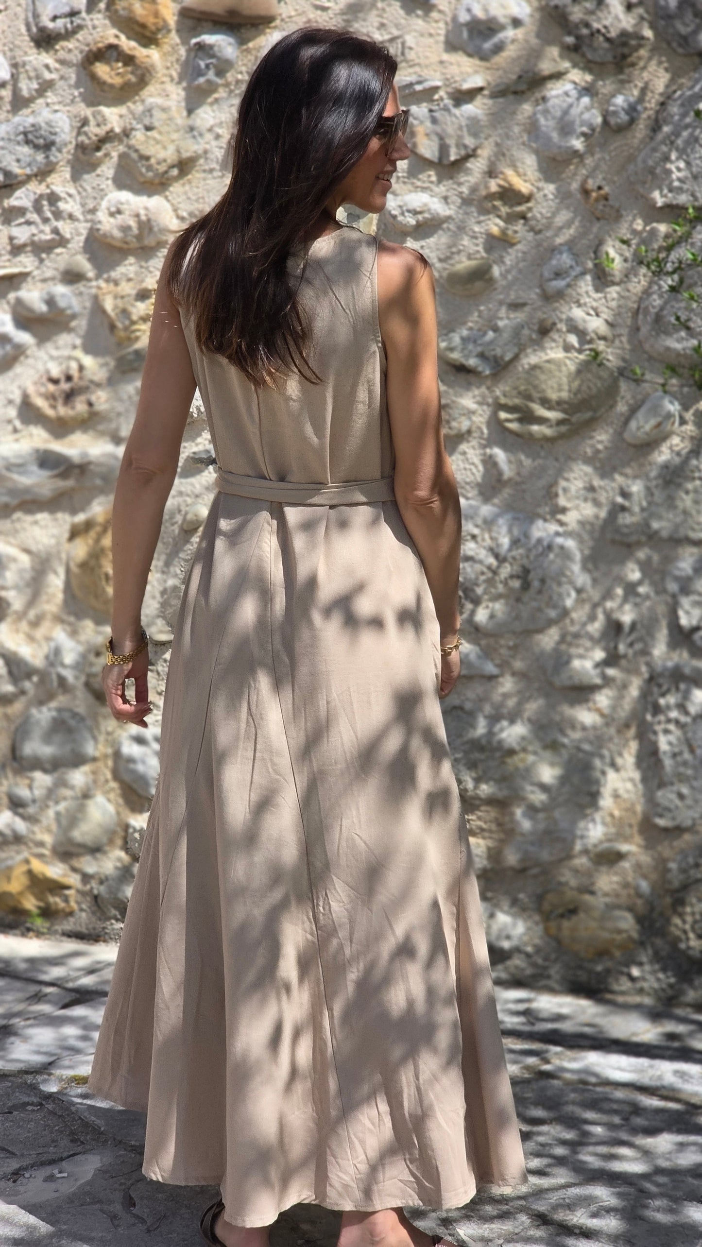 LINDE Jurk BEIGE