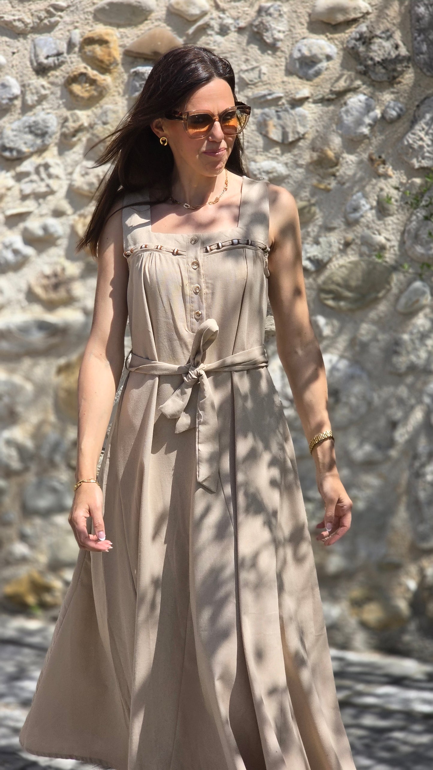 LINDE Jurk BEIGE