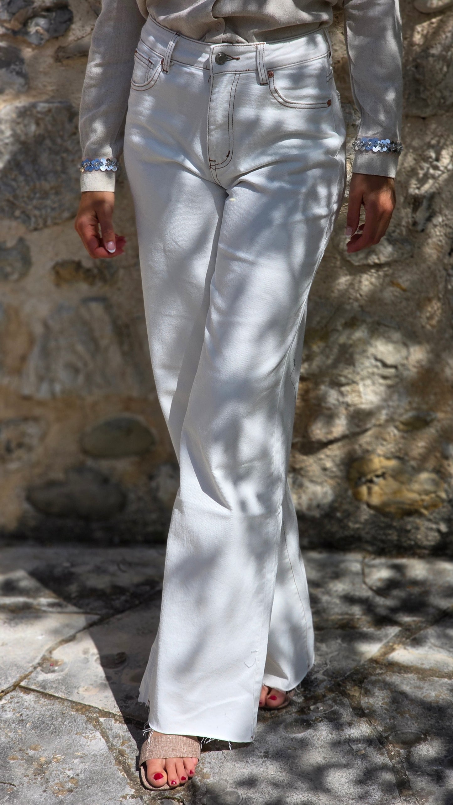 Wide leg jeans WIT