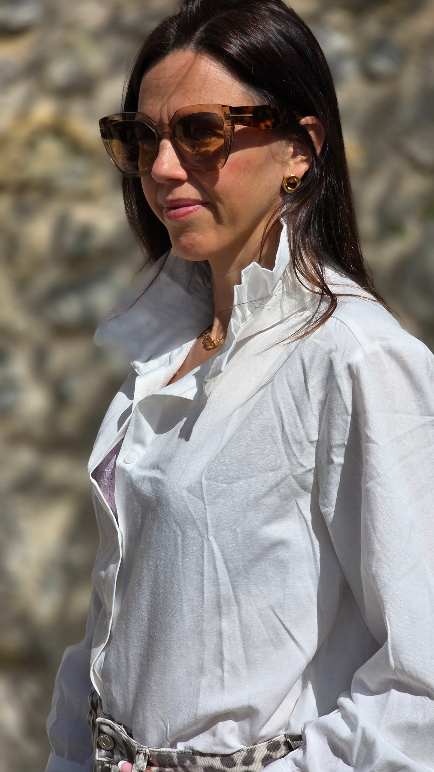 INA Hemd met opstaande kraag