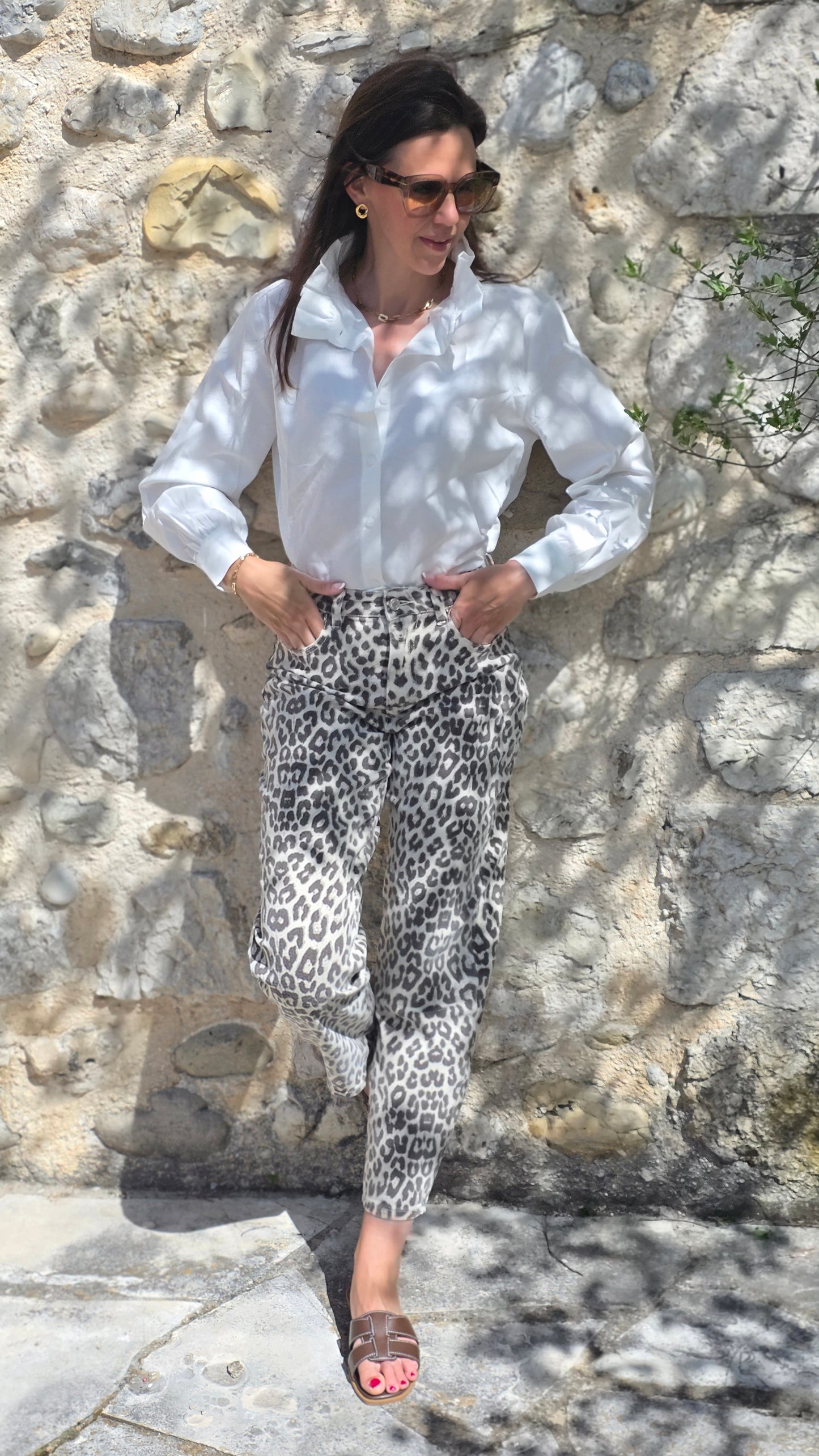 LEOPARD Mom jeans