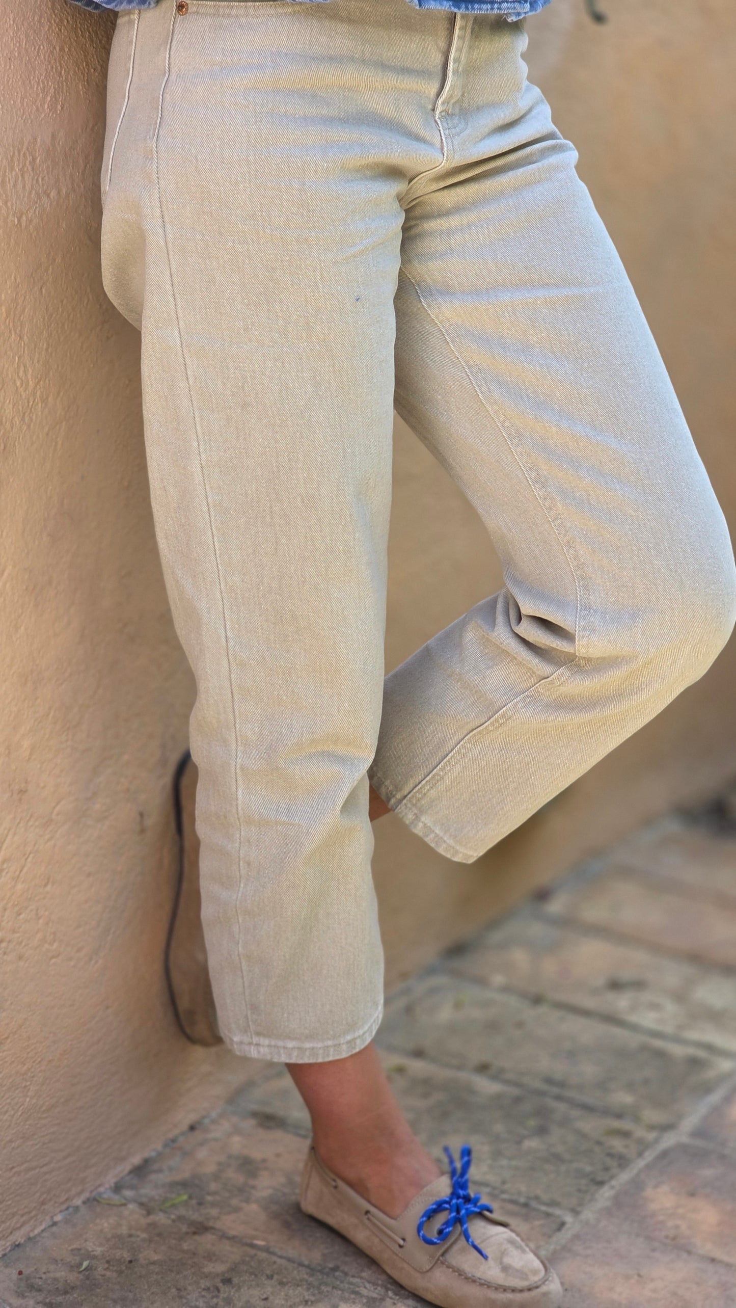 MONA Jeans culotte BEIGE