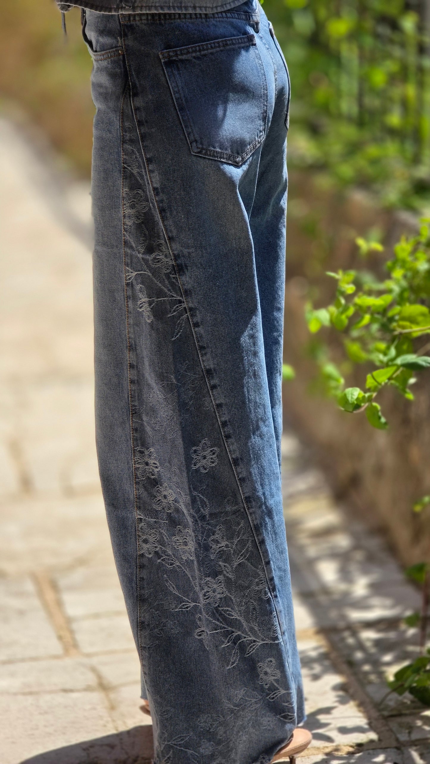 CLEMENCE Jeans met print