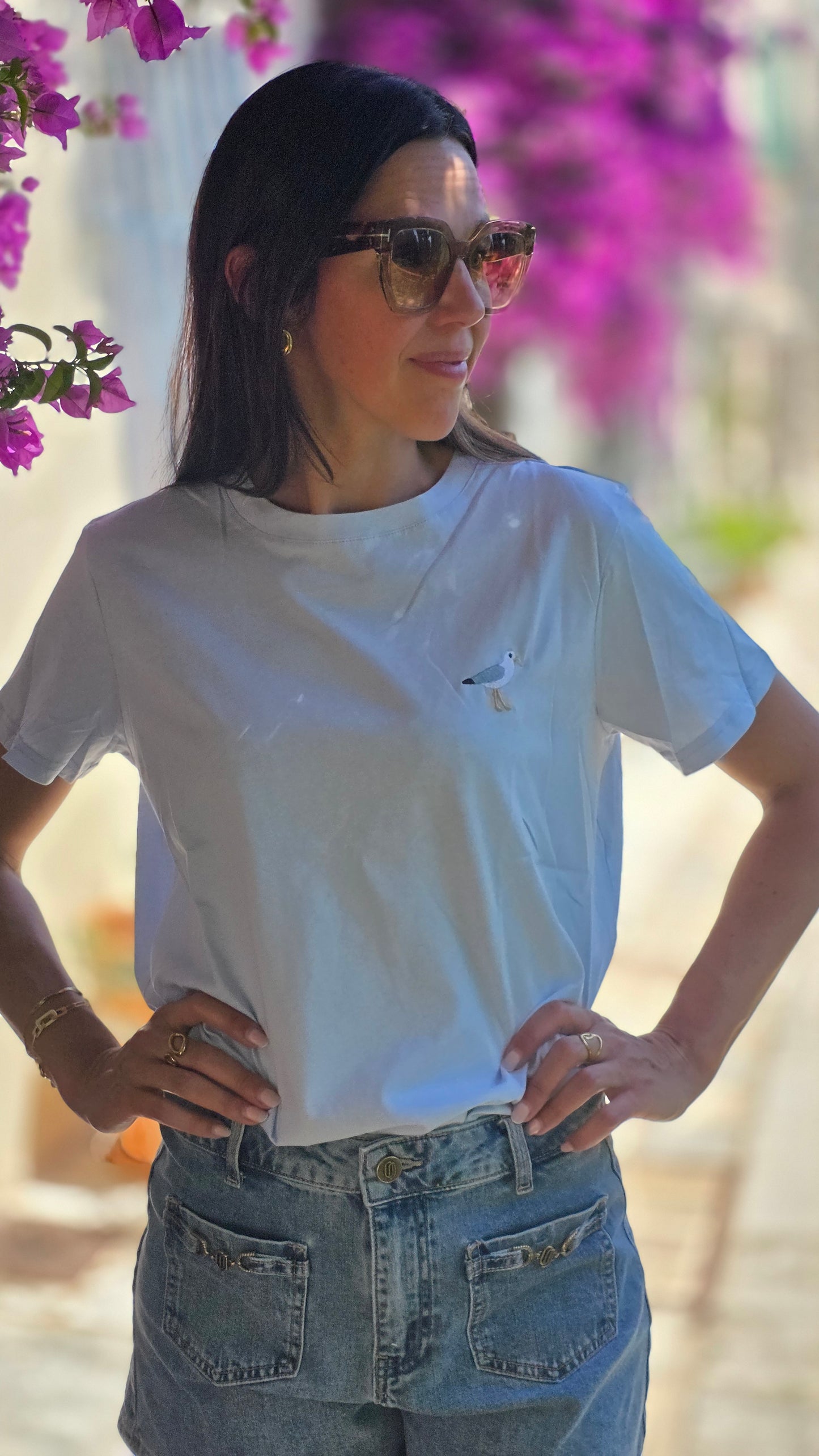 APOLLINE T-shirt zeemeeuw BLAUW