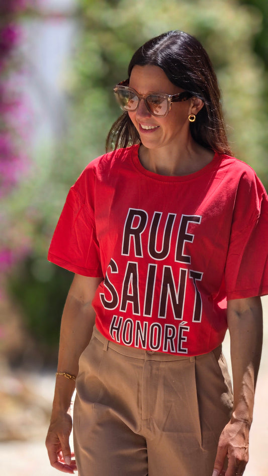 RUE HONORE T-shirt ROOD