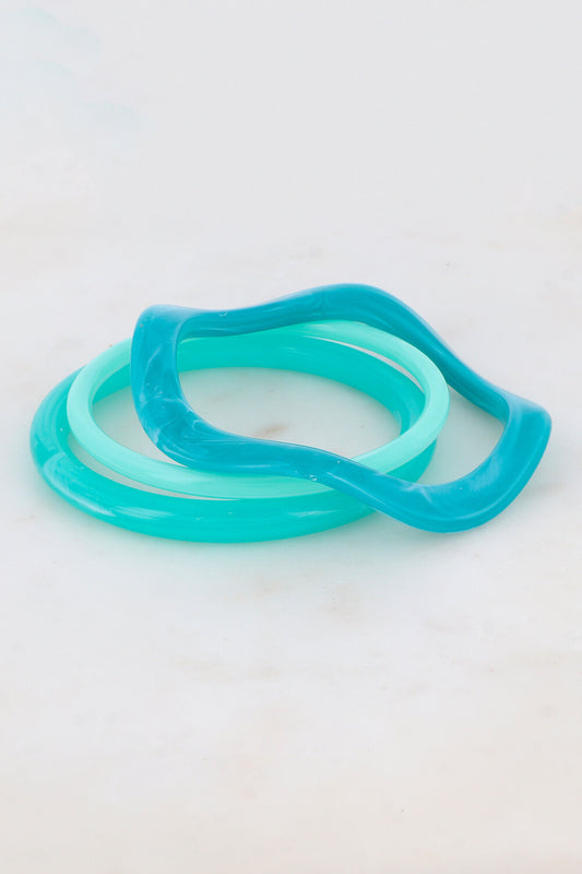 Trio van armbanden AZUURBLAUW