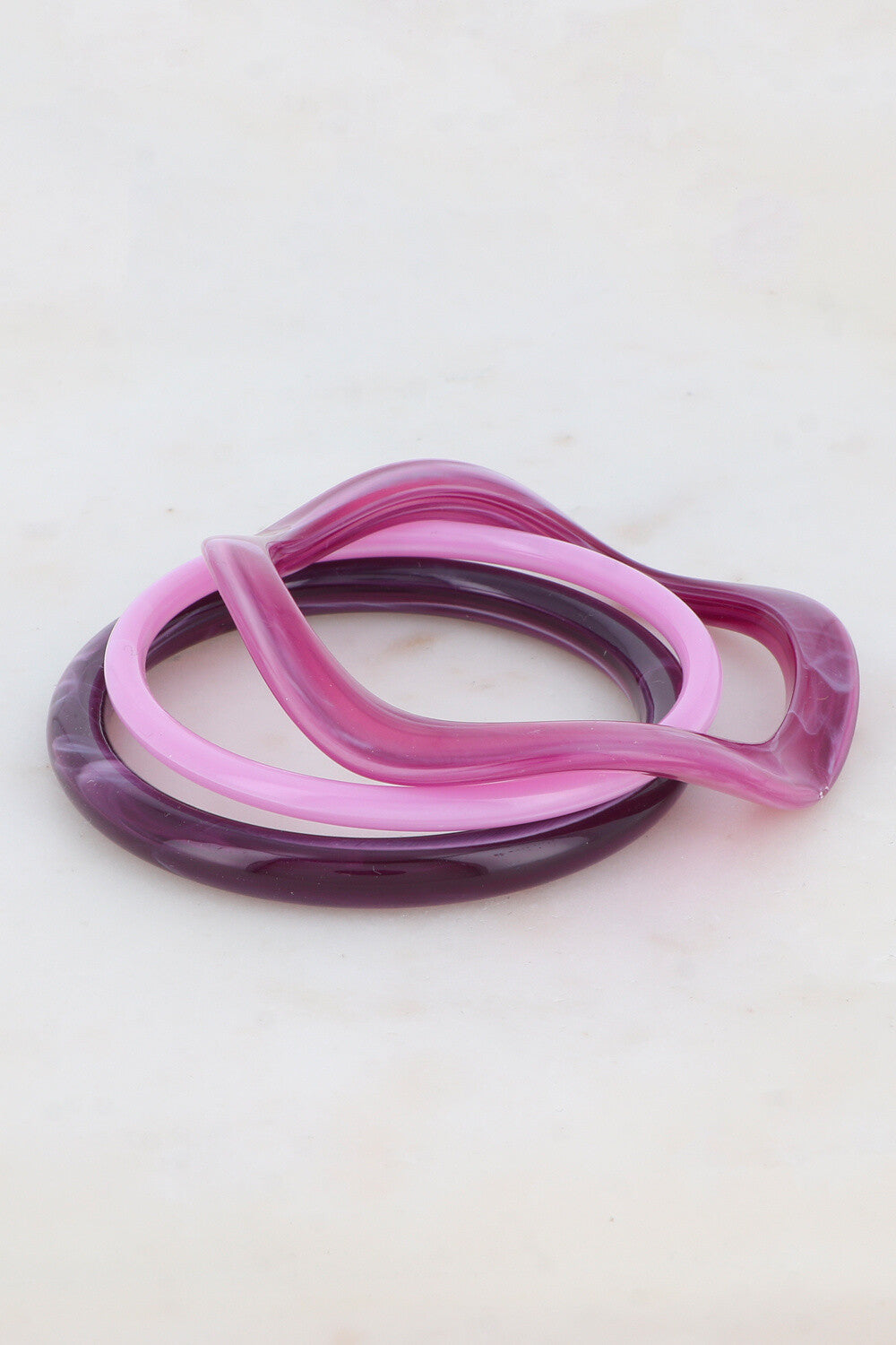 Trio van armbanden PAARS