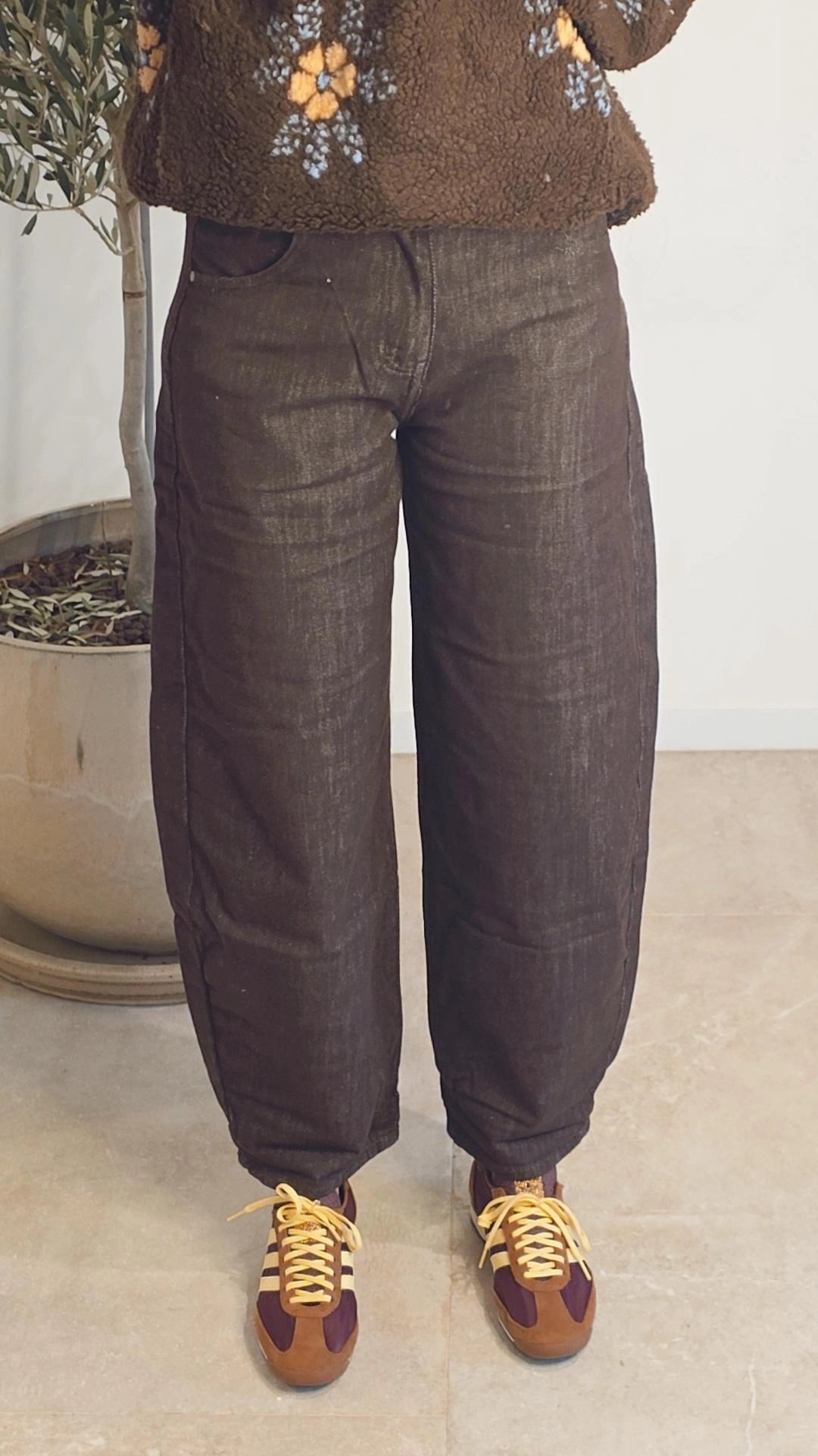 ANNE Barrel jeans CHOCO