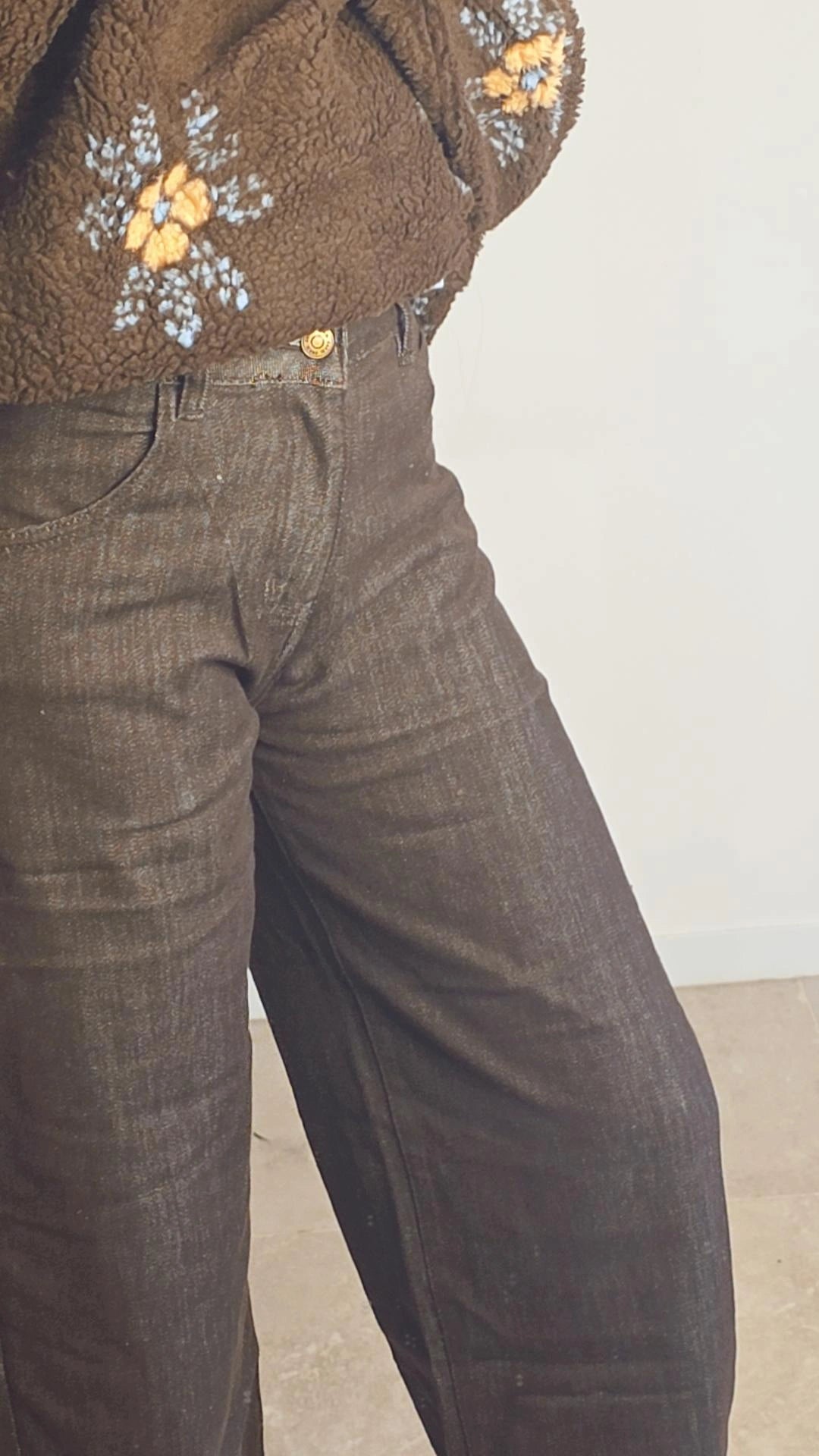 ANNE Barrel jeans CHOCO
